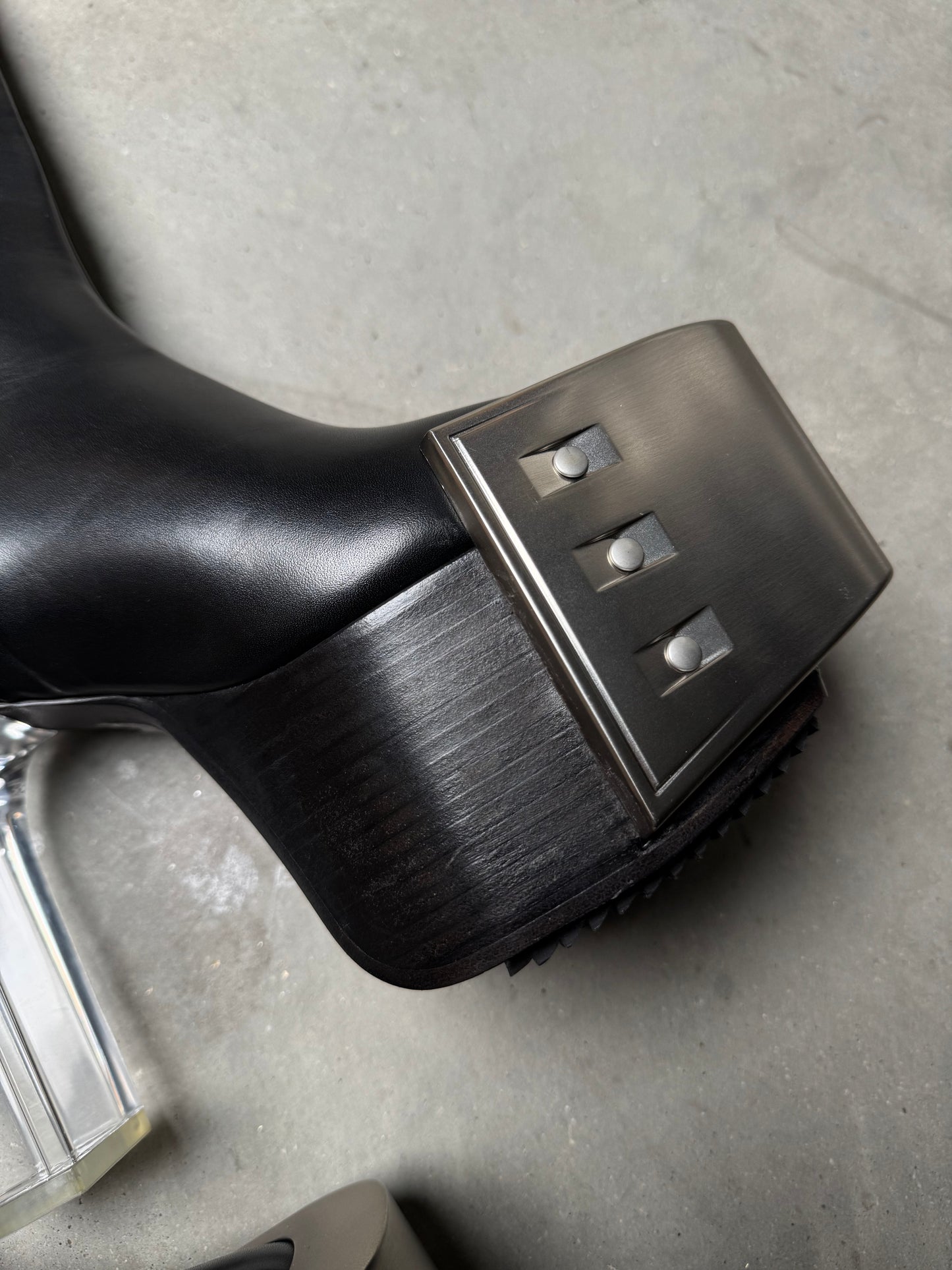 Rick Owens SS21 PHLEGETHON Thigh High Wader Kiss Heel Boots