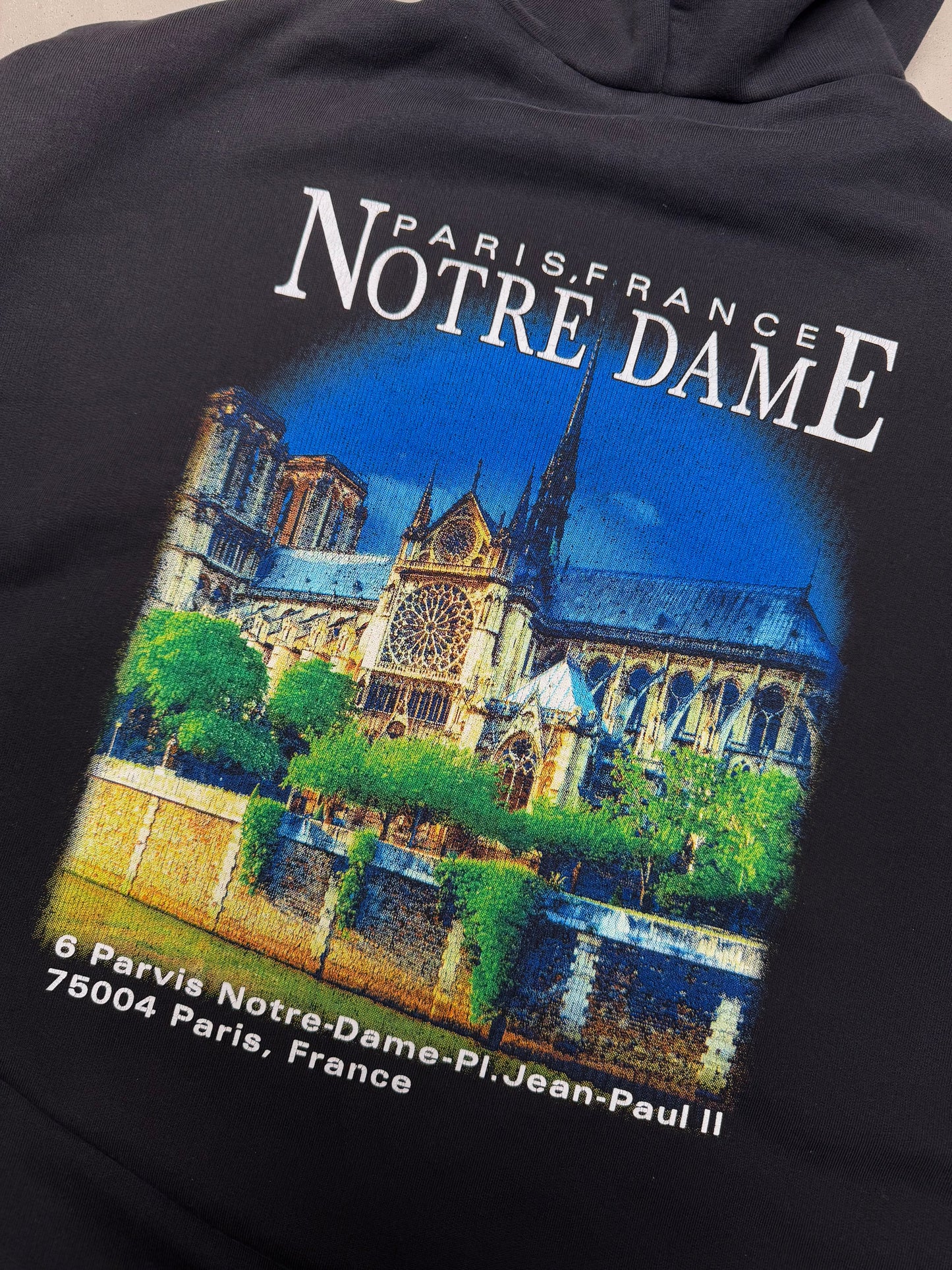 Balenciaga Sacré Coeur Notre Dame Oversized Distressed Hoodie