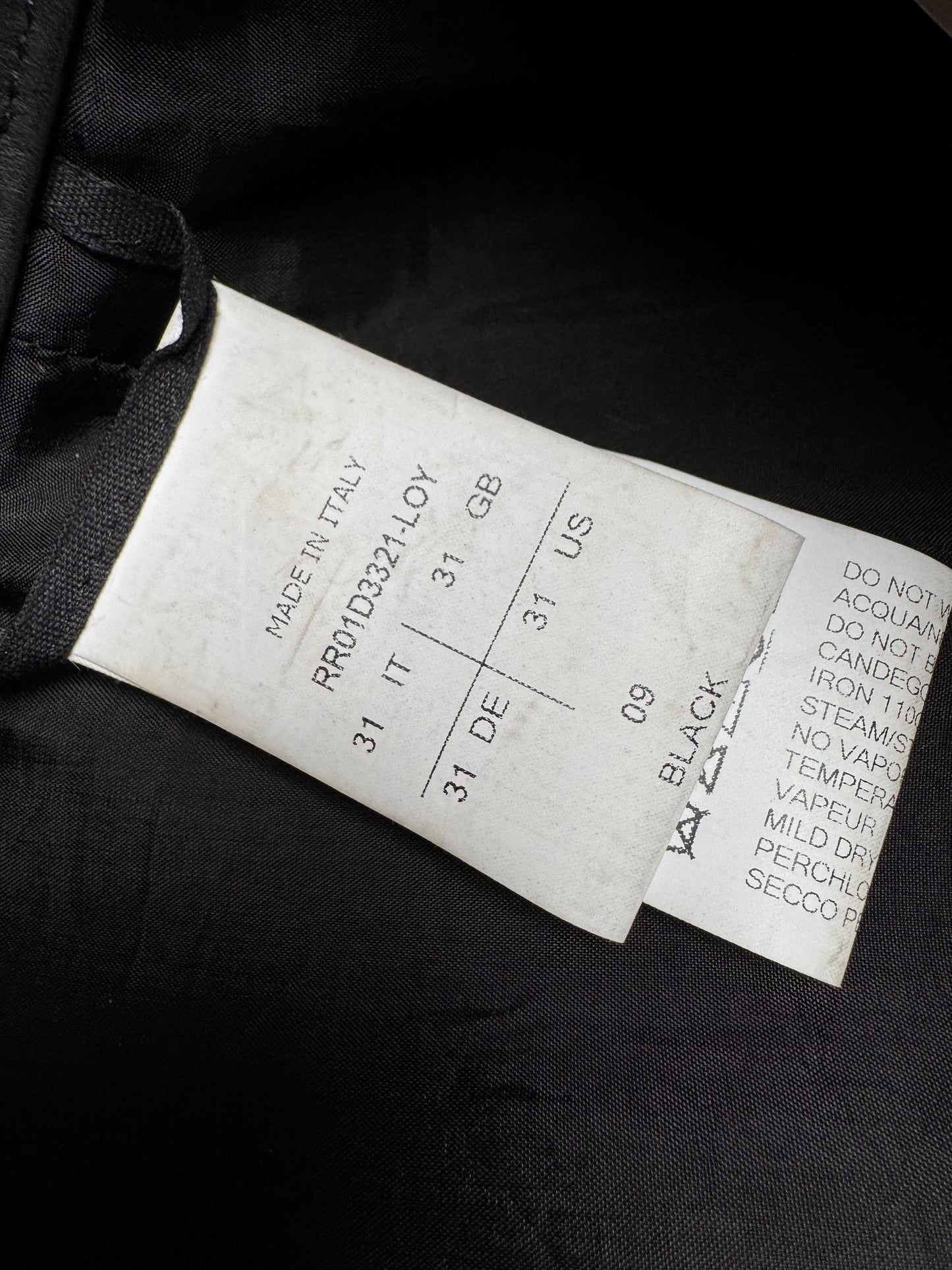 Rick Owens 1 OF 1 SAMPLE SS24 LIDO Stefan Leather Cargo Pants Black