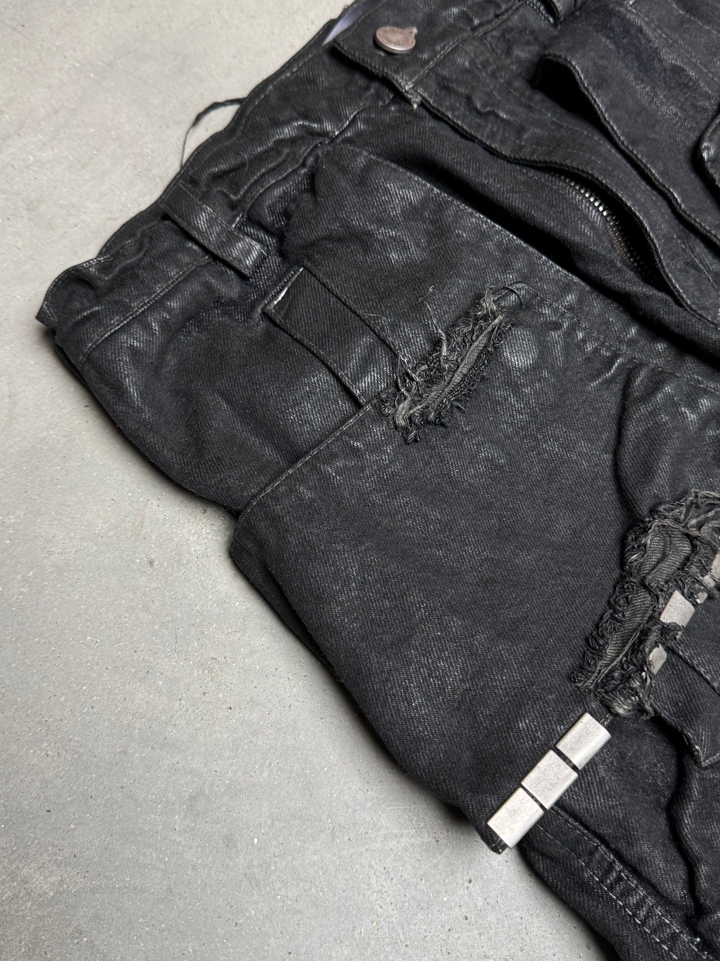 Shine Luxury NEMENTHON Layered Jumbo Flared Cargo Pants