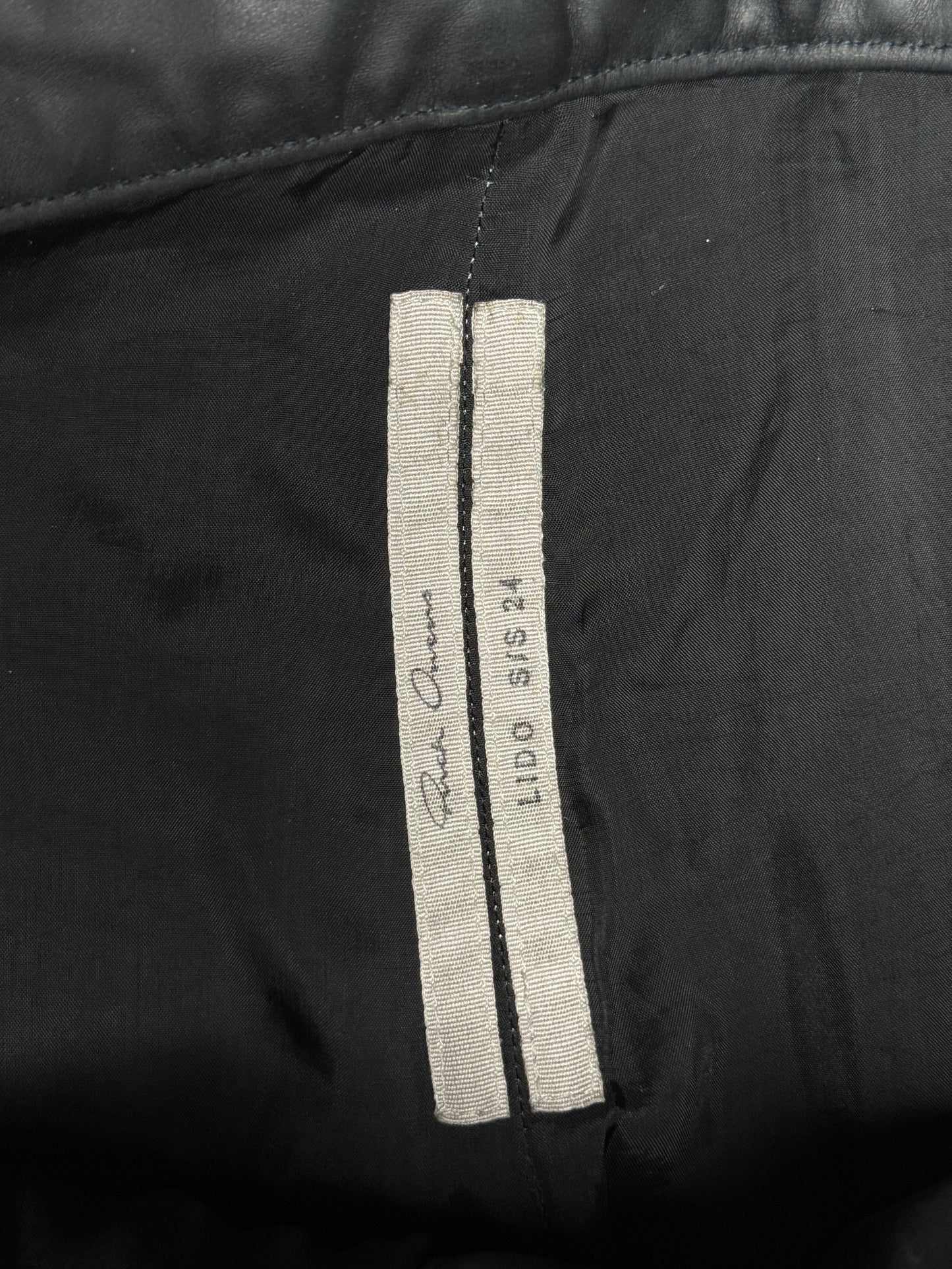 Rick Owens 1 OF 1 SAMPLE SS24 LIDO Stefan Leather Cargo Pants Black