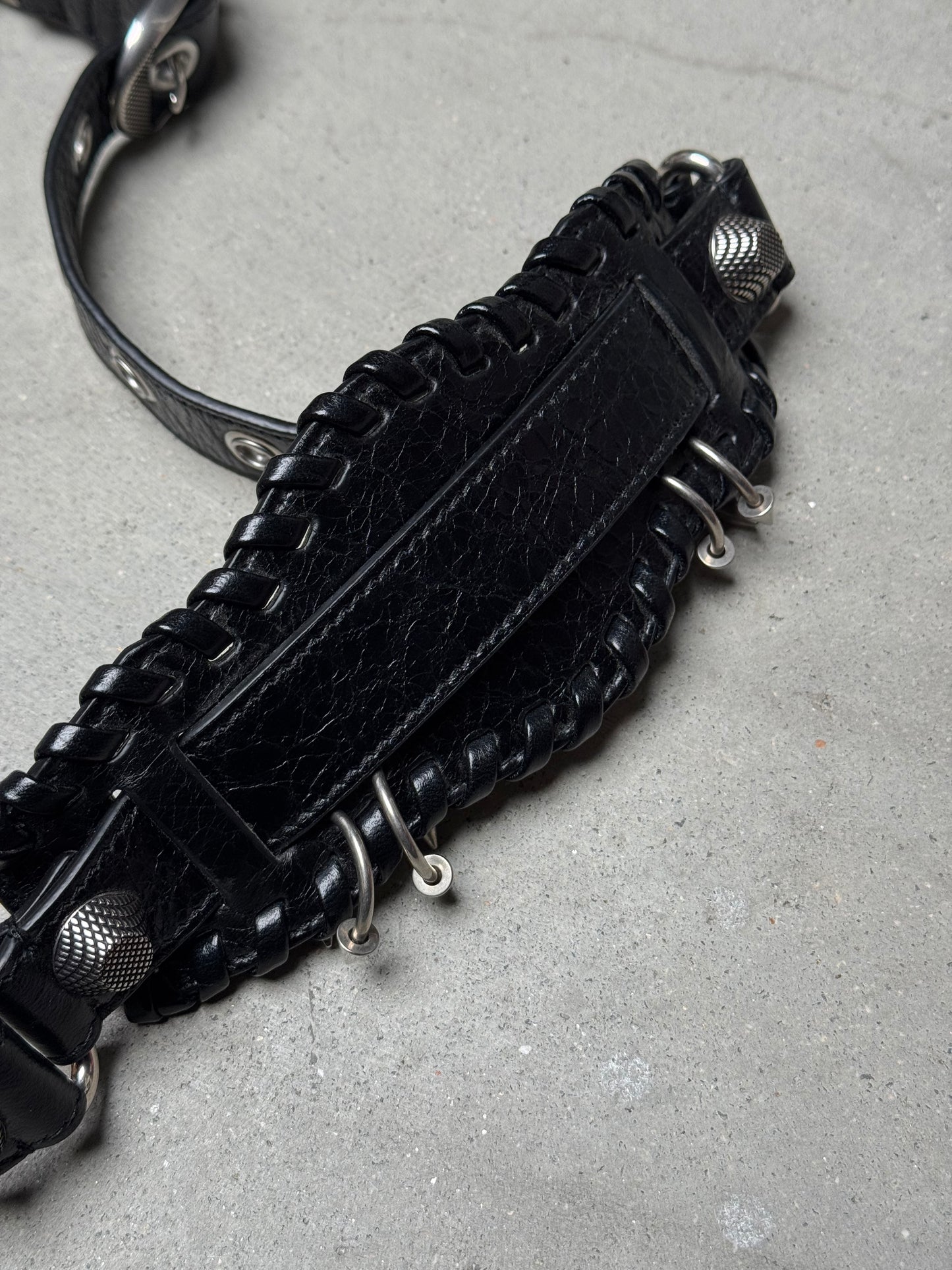 Balenciaga Le Cahill XS Spiked Piercing Bag Black