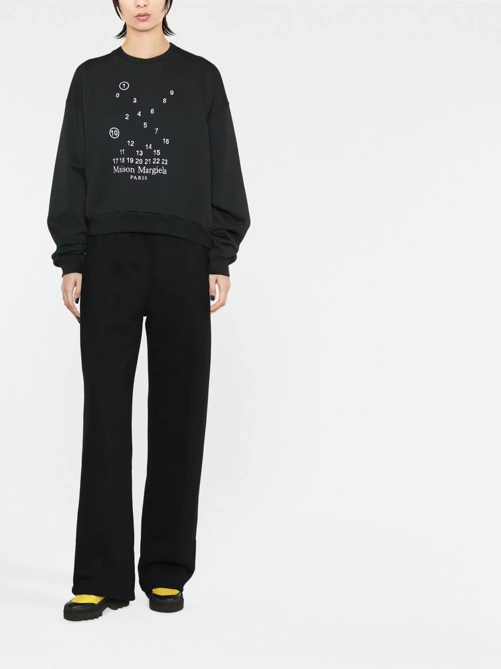 Maison Margiela Black Numbers Logo Sweatshirt