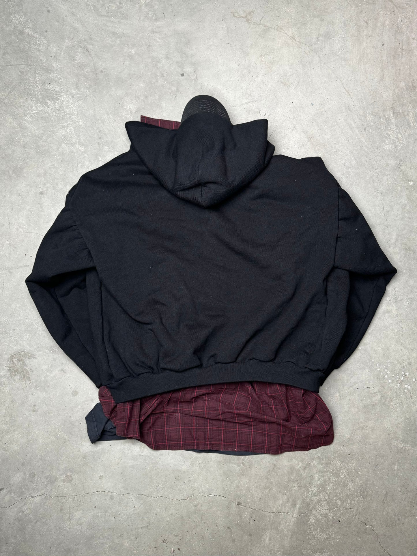 Balenciaga Unity Sports Layered Zip Up Hoodie Black