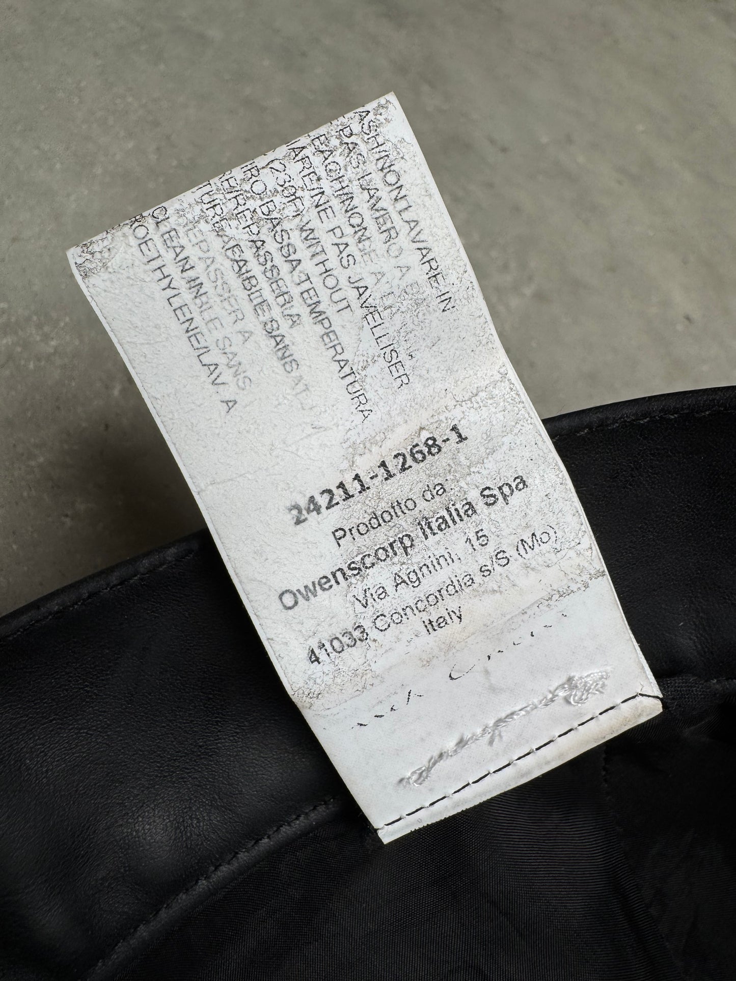 Rick Owens 1 OF 1 SAMPLE SS24 LIDO Stefan Leather Cargo Pants Black