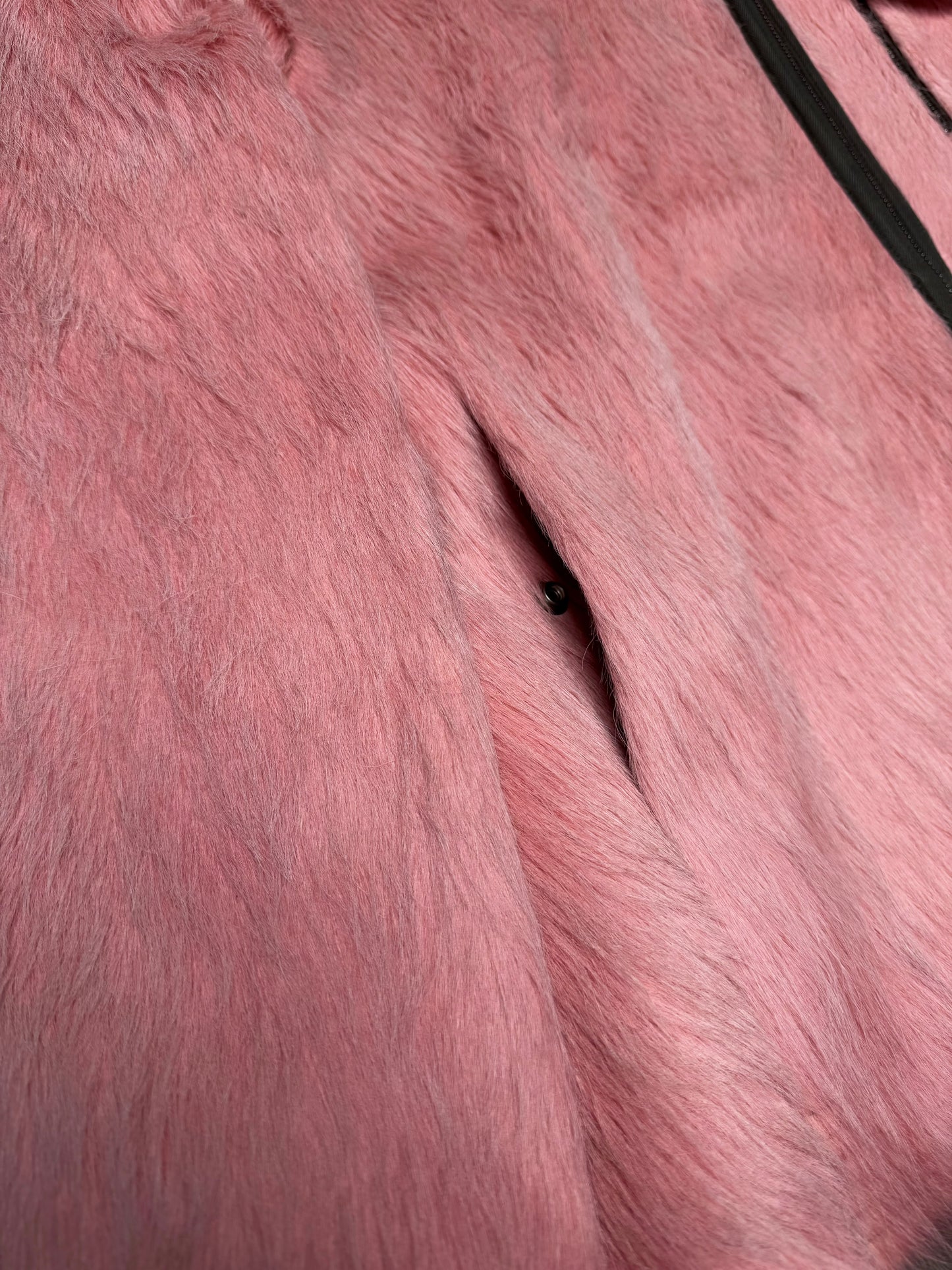 Rick Owens FW22 STROBE Pony Hair Gimp Jacket Dirty Pink