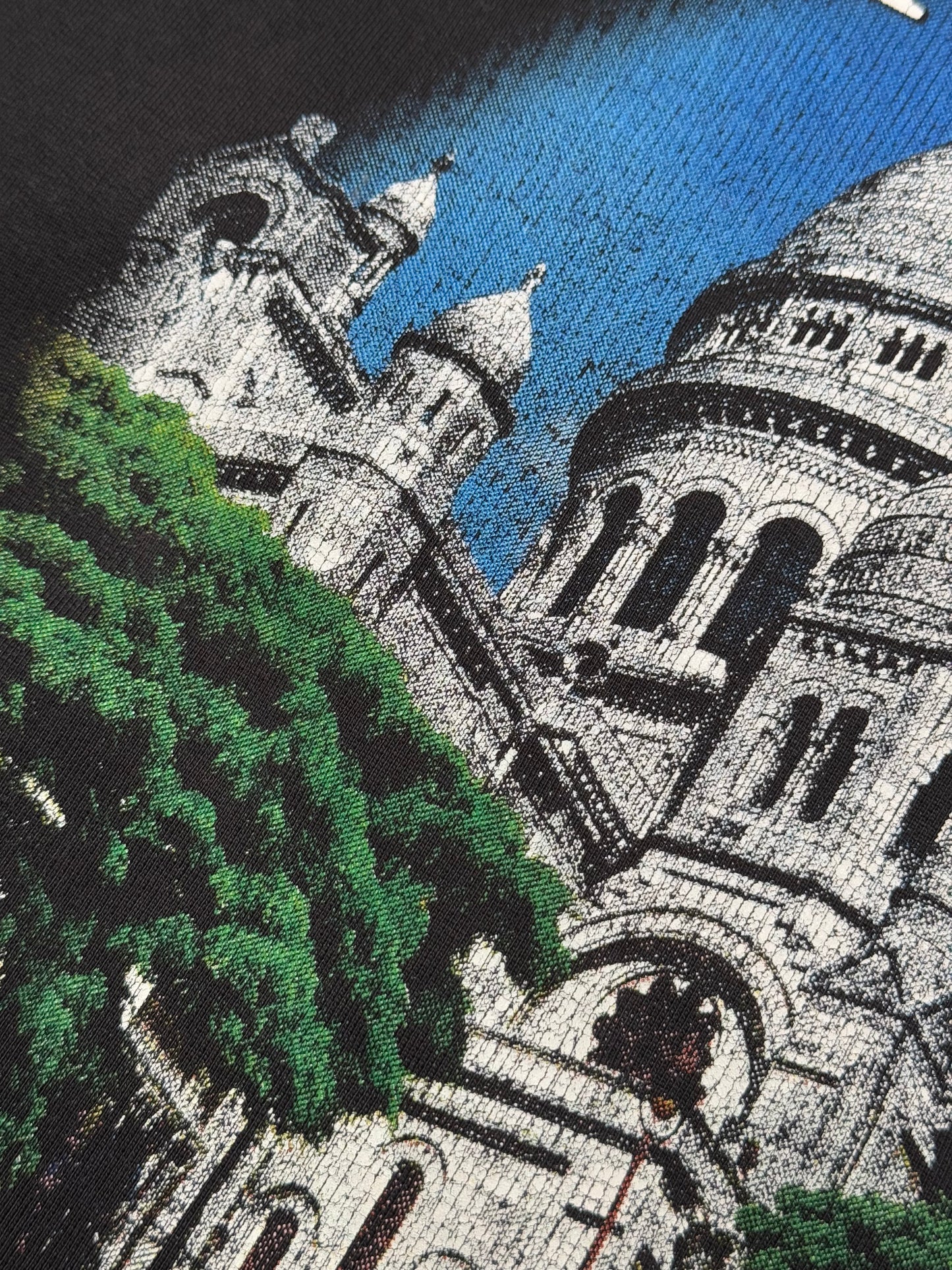 Balenciaga Sacré Coeur Notre Dame Oversized Distressed Hoodie