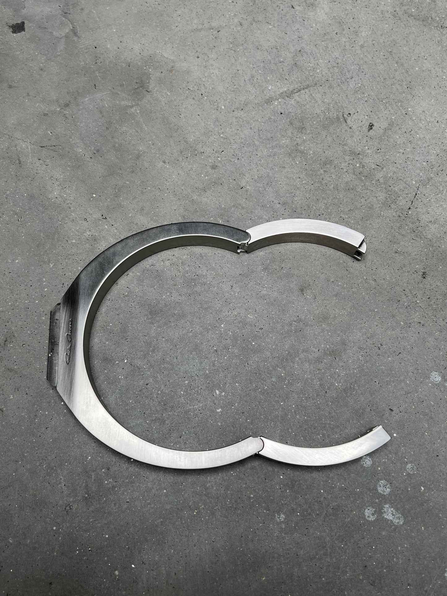 Rick Owens Crystal Beveled Choker Necklace