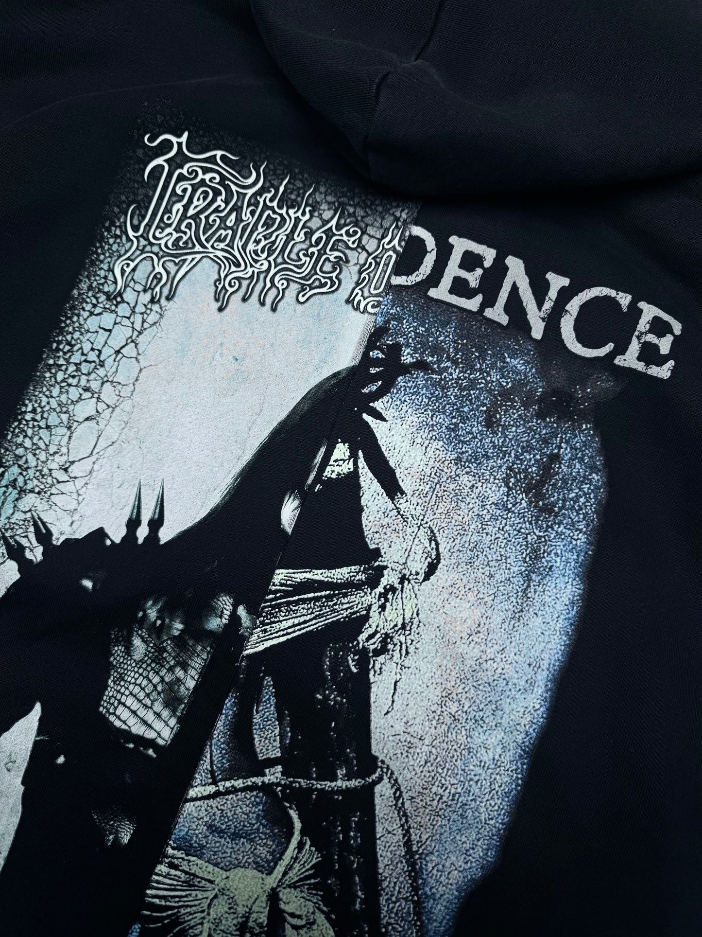 VETEMENTS Cradle Of Filth Decadence Split Hoodie Black