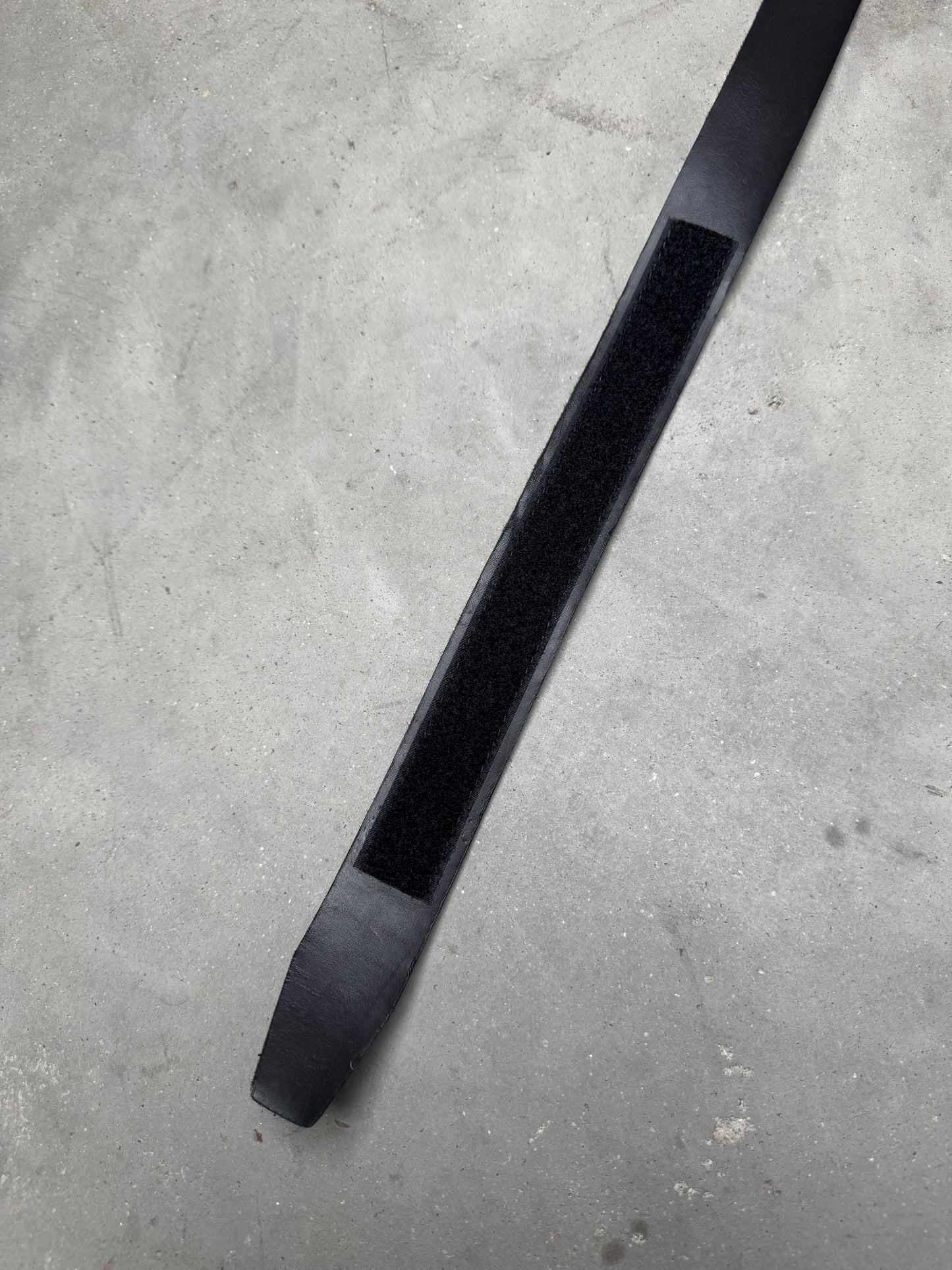 Raf Simons AW12 Fur Leather Velcro Belt Black Maroon