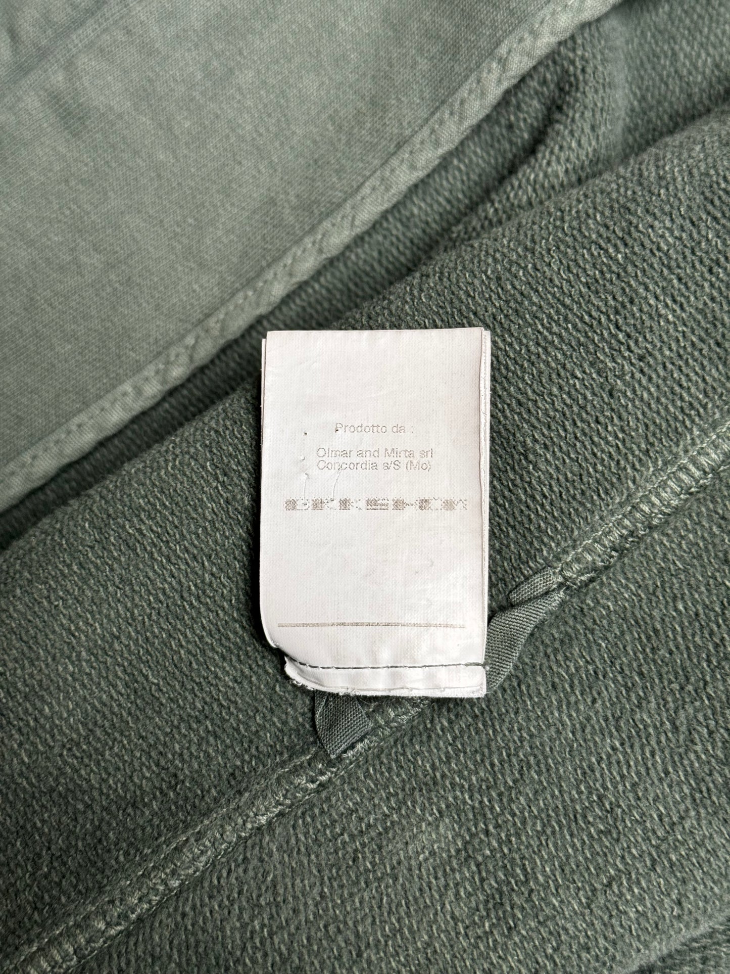 Rick Owens DRKSHDW Asymmetric Zip Up Hoodie Green