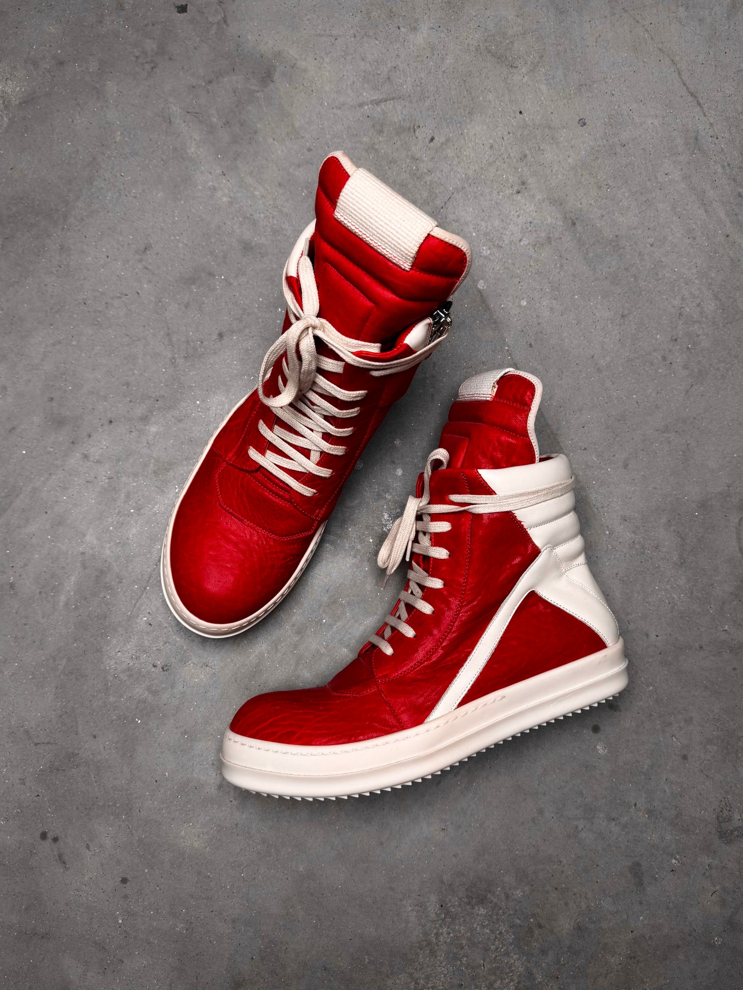 Rick Owens FW22 STROBE Geobasket Lamb Leather Orange