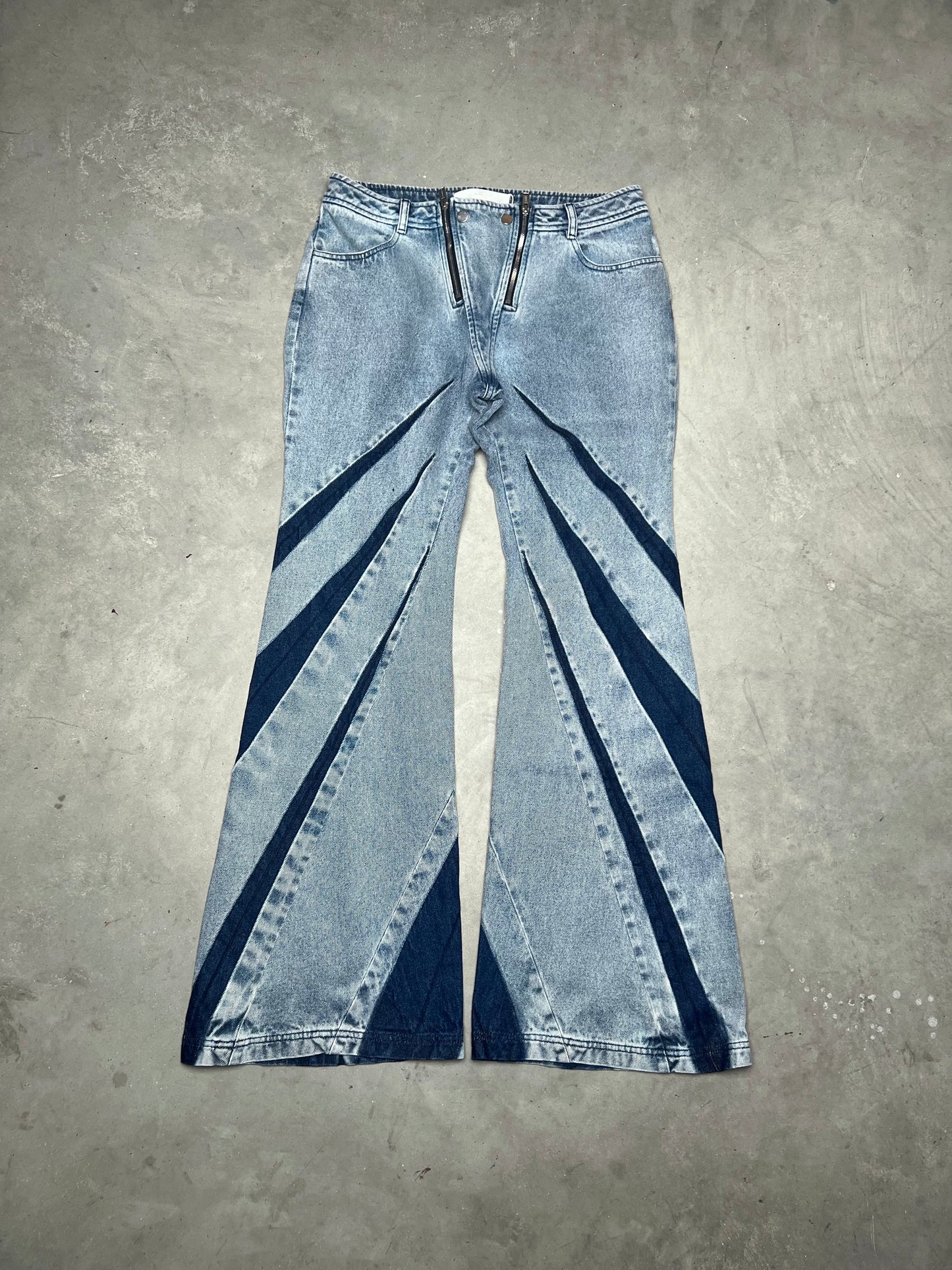 Dion Lee Darted Flared Denim Jeans