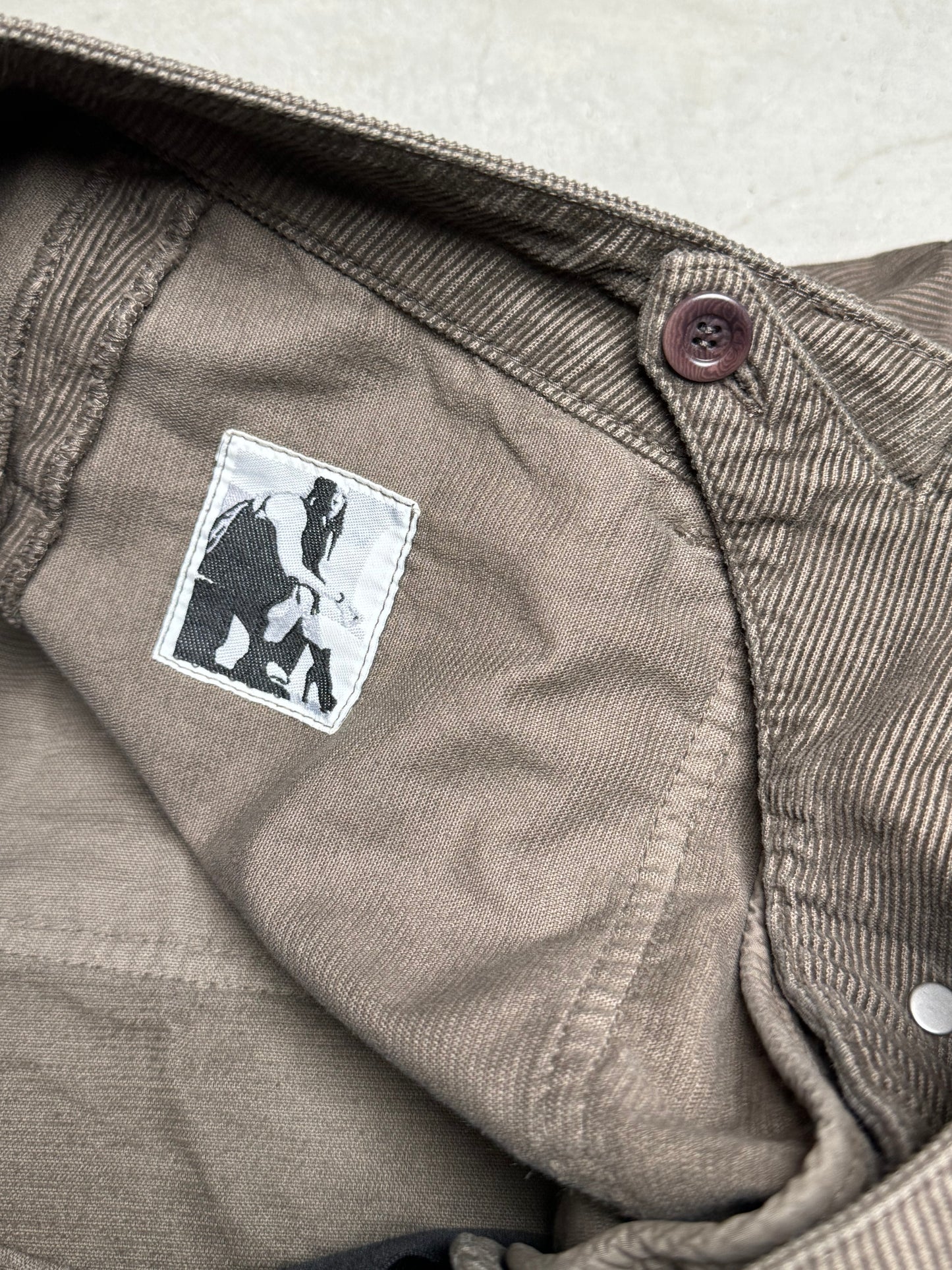 Rick Owens DRKSHDW FW23 LUXOR Corduroy Cargo Pants Dust