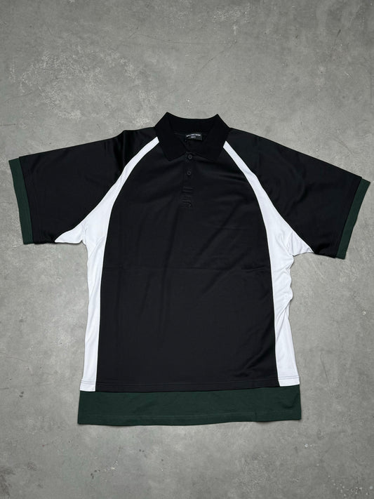 Balenciaga Layered Polo Shirt Black Dark Green