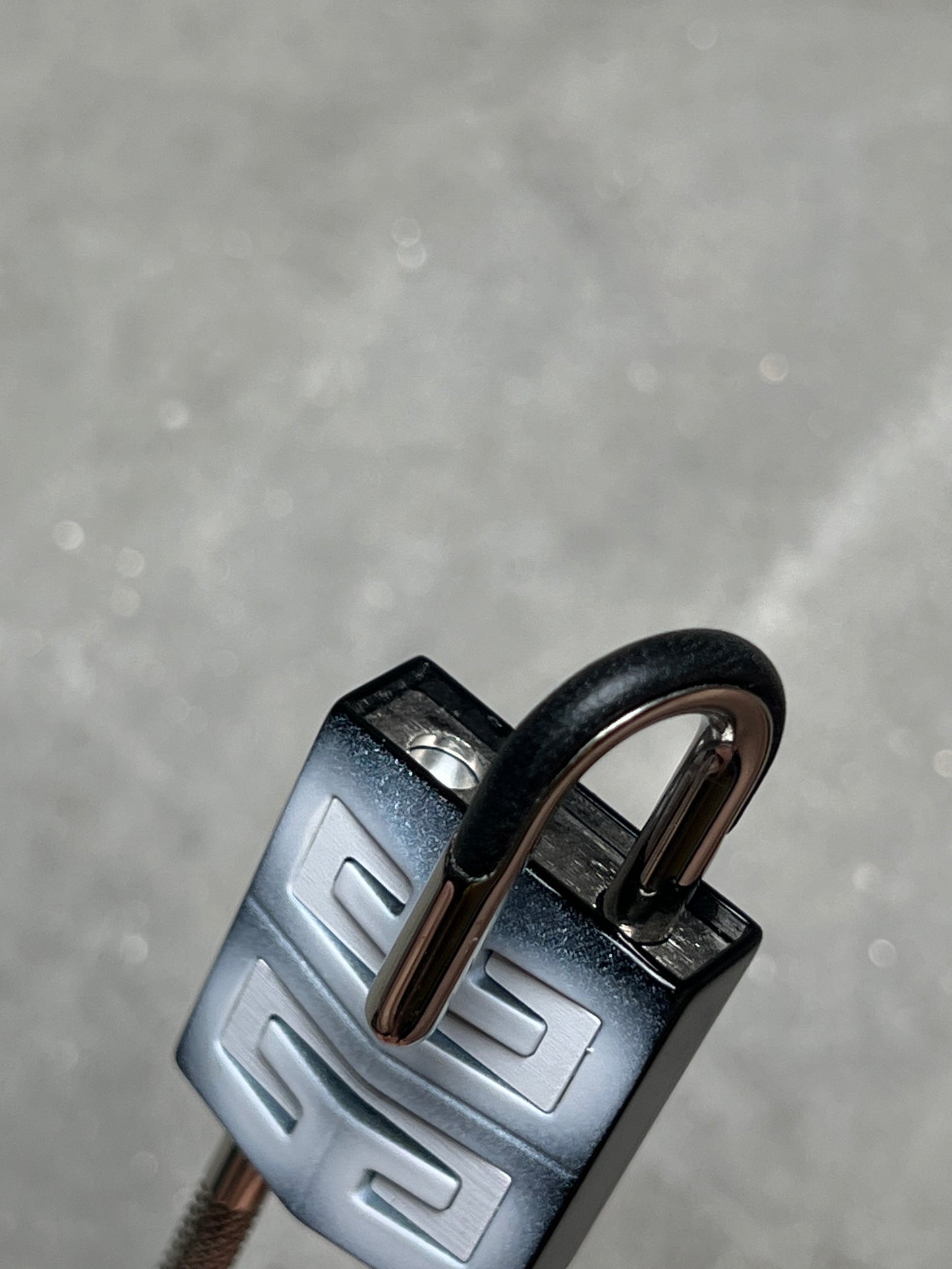 Givenchy Chito 4G Graffiti Guilloche Effect Padlock Charm