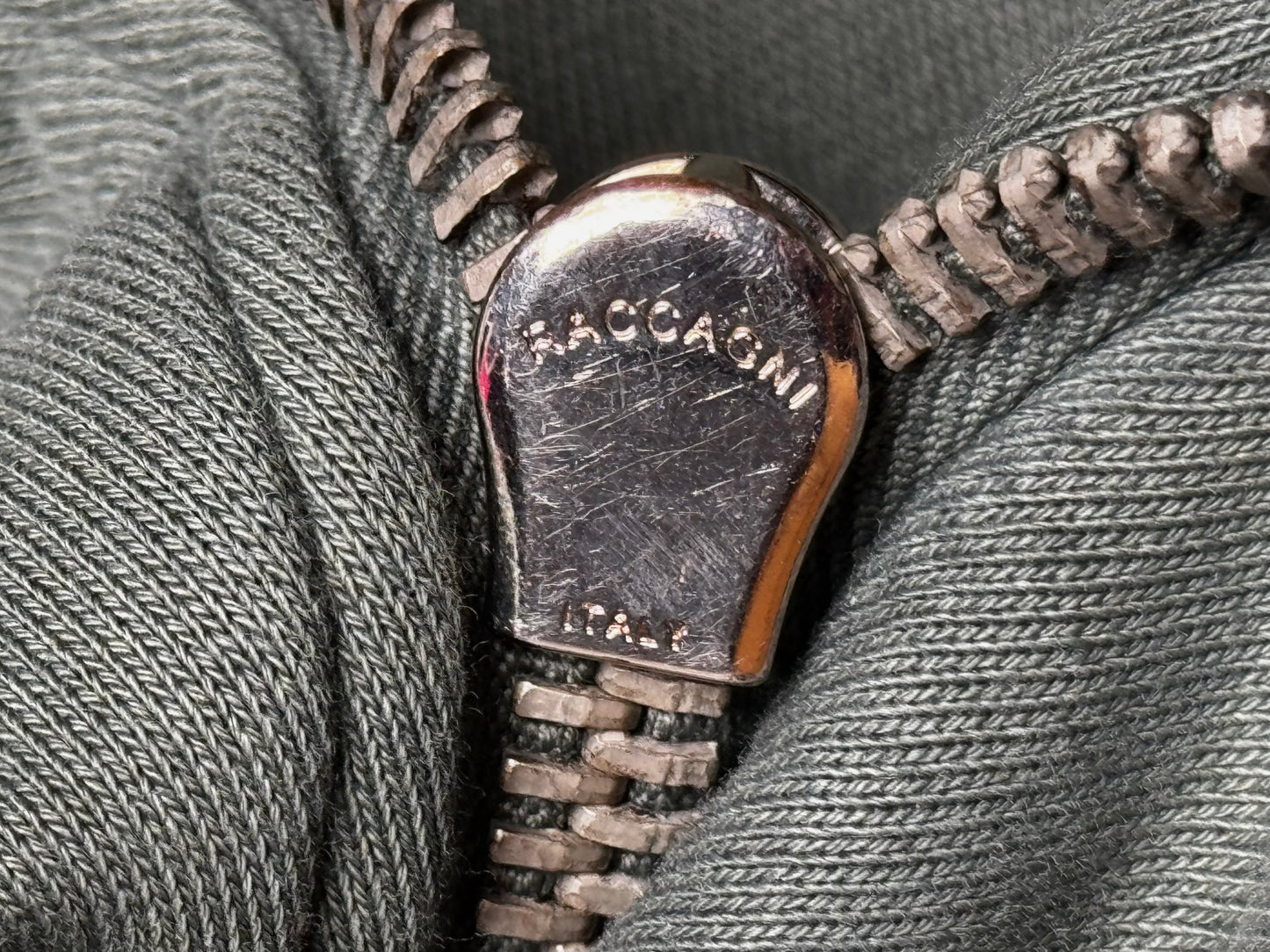 Rick Owens DRKSHDW Asymmetric Zip Up Hoodie Green