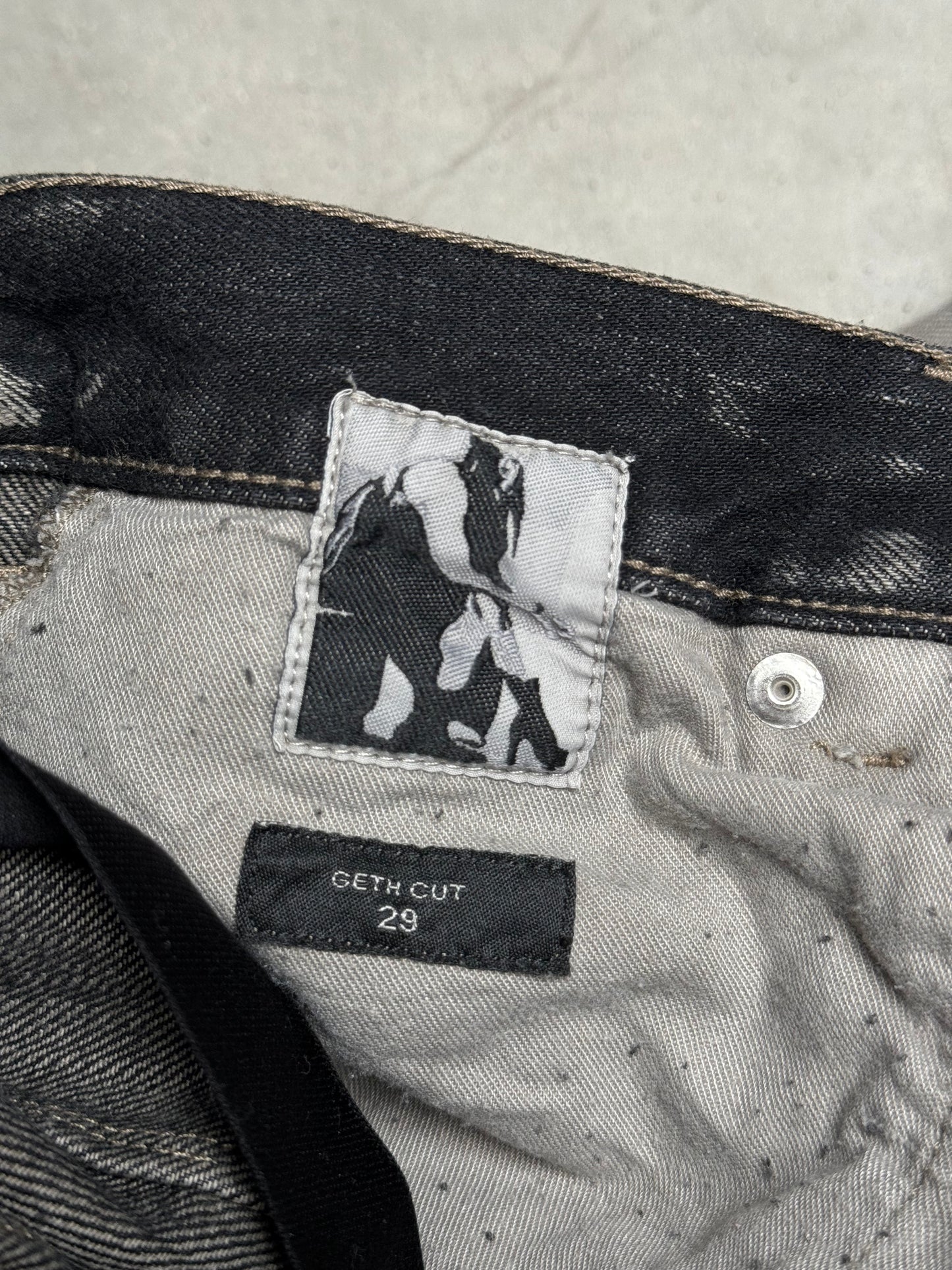 Rick Owens DRKSHDW FW23 LUXOR Geth Jeans Mineral Pearl