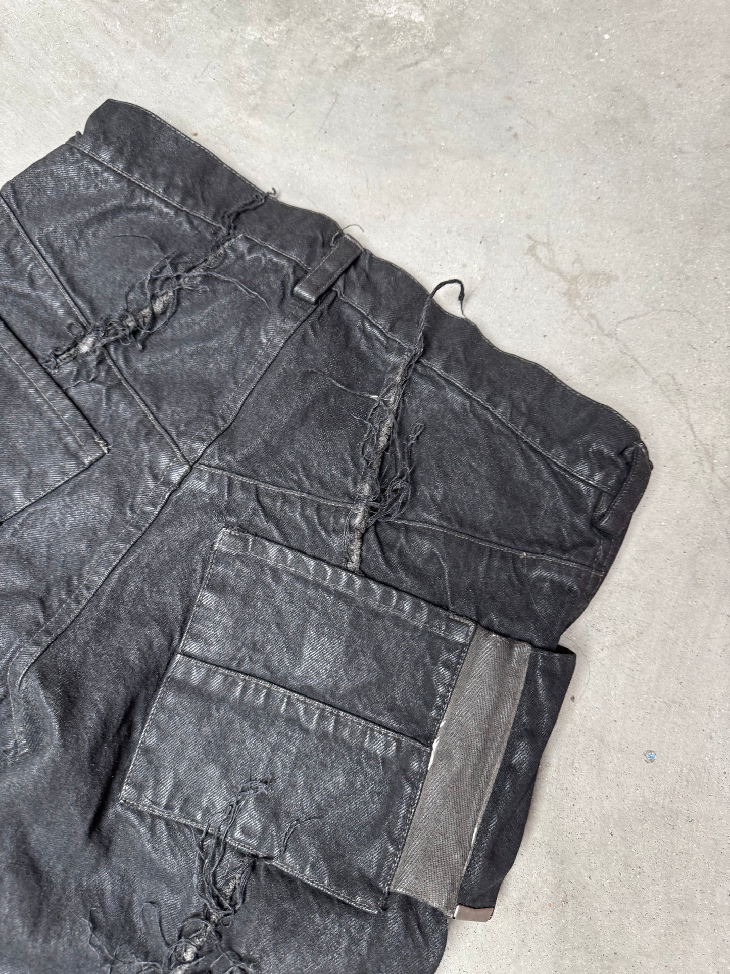 Shine Luxury NEMENTHON Layered Jumbo Flared Cargo Pants