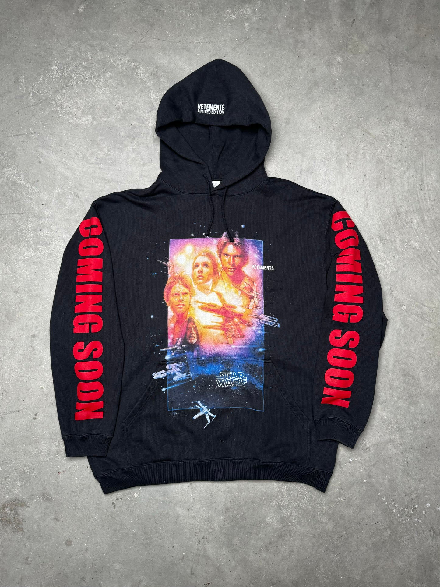 VETEMENTS Star Wars A New Hope Coming Soon Hoodie