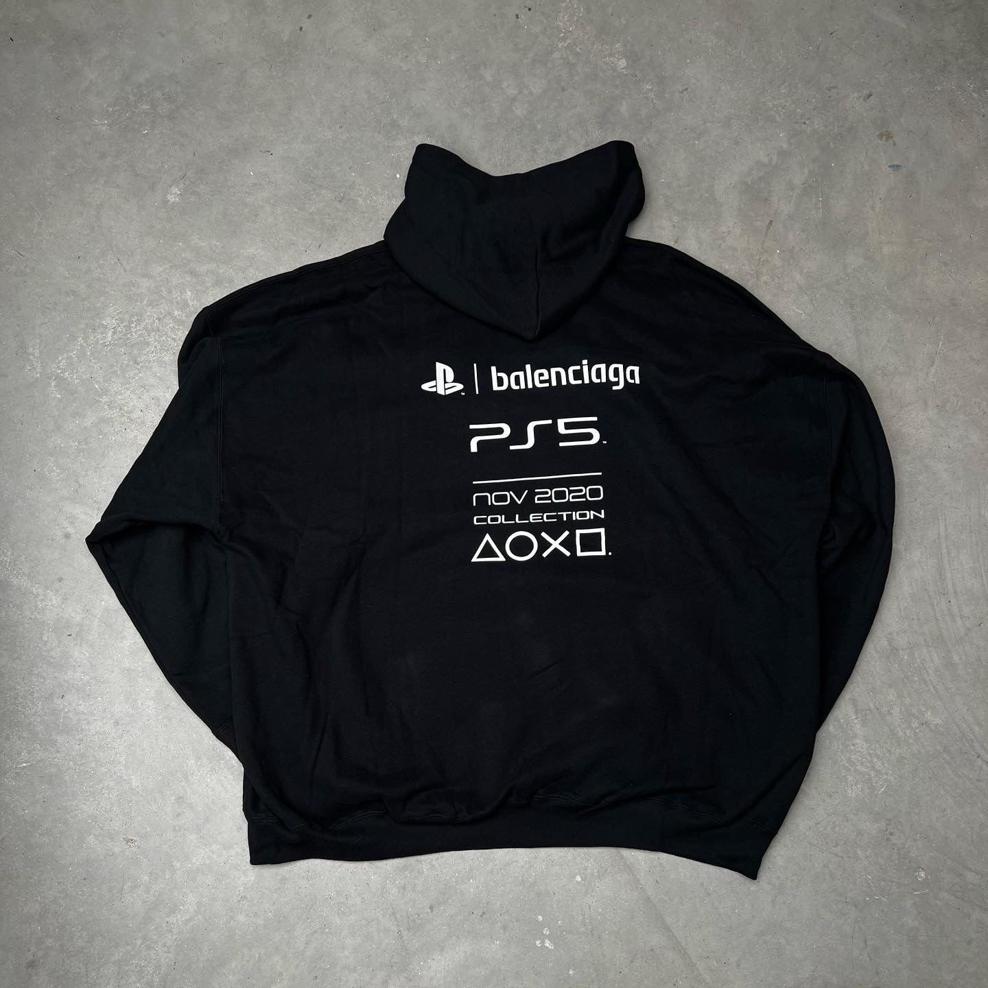 Balenciaga PS5 Oversized Hoodie Black