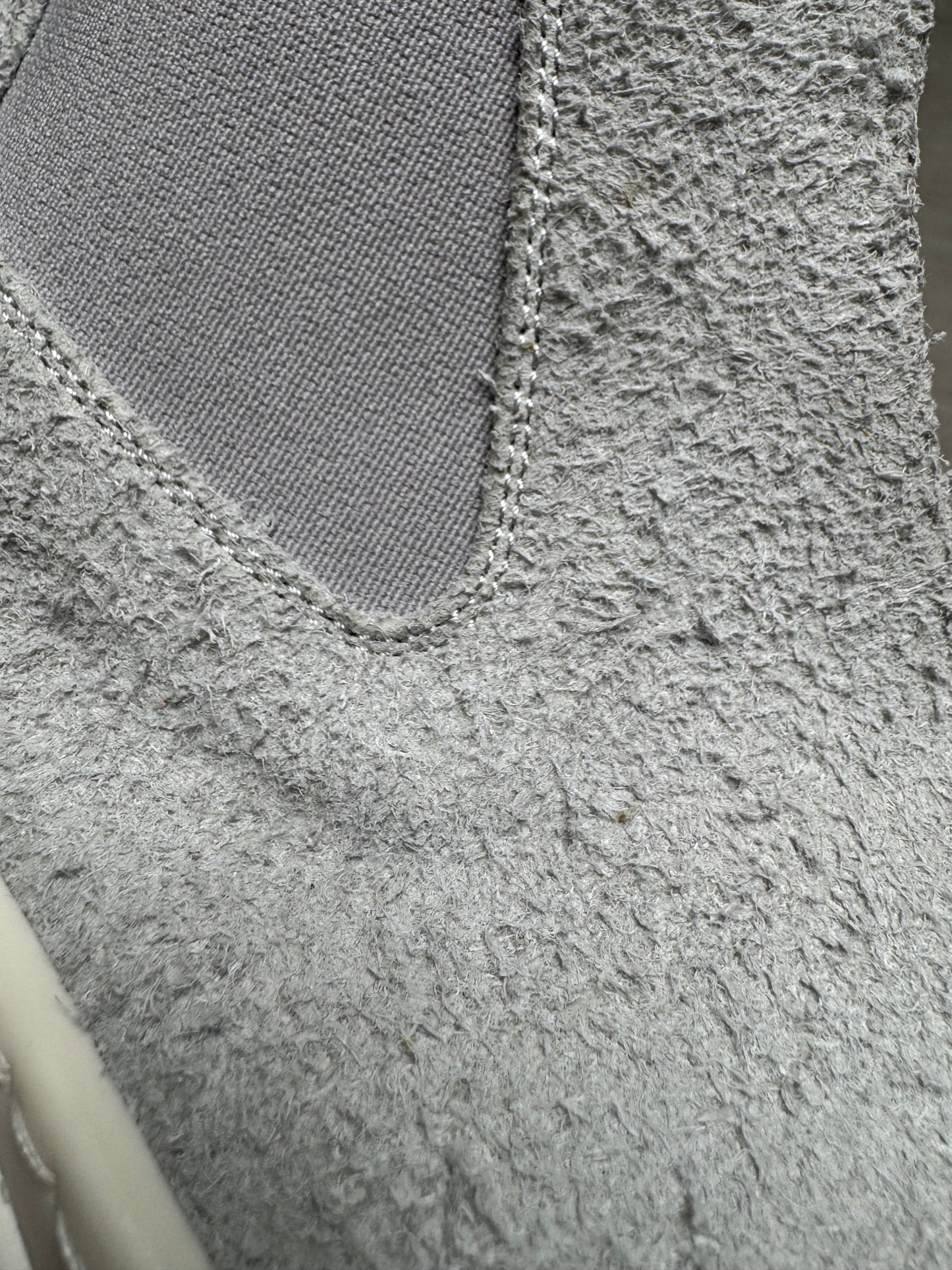 Rick Owens SAMPLE DRKSHDW Beatle Abstract Suede Oyster Milk Boots