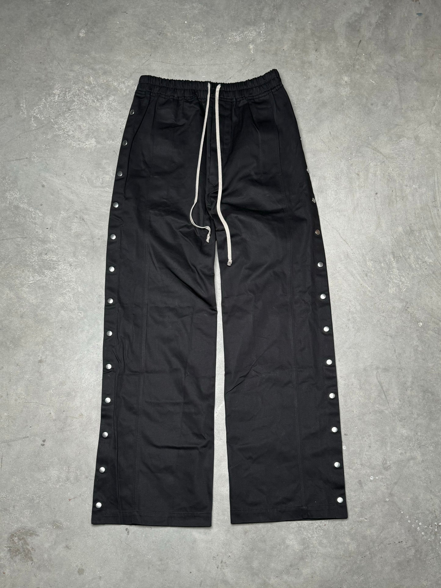 Rick Owens DRKSHDW FW23 LUXOR Pusher Cotton Twill Black Pants Black