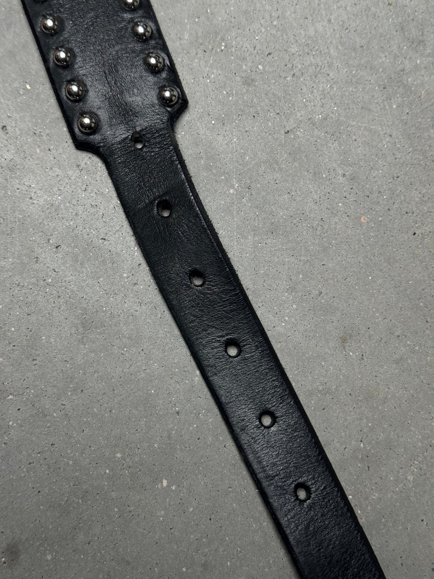 Enfants Riches Déprimés Eagle Buckle Studded Belt Black