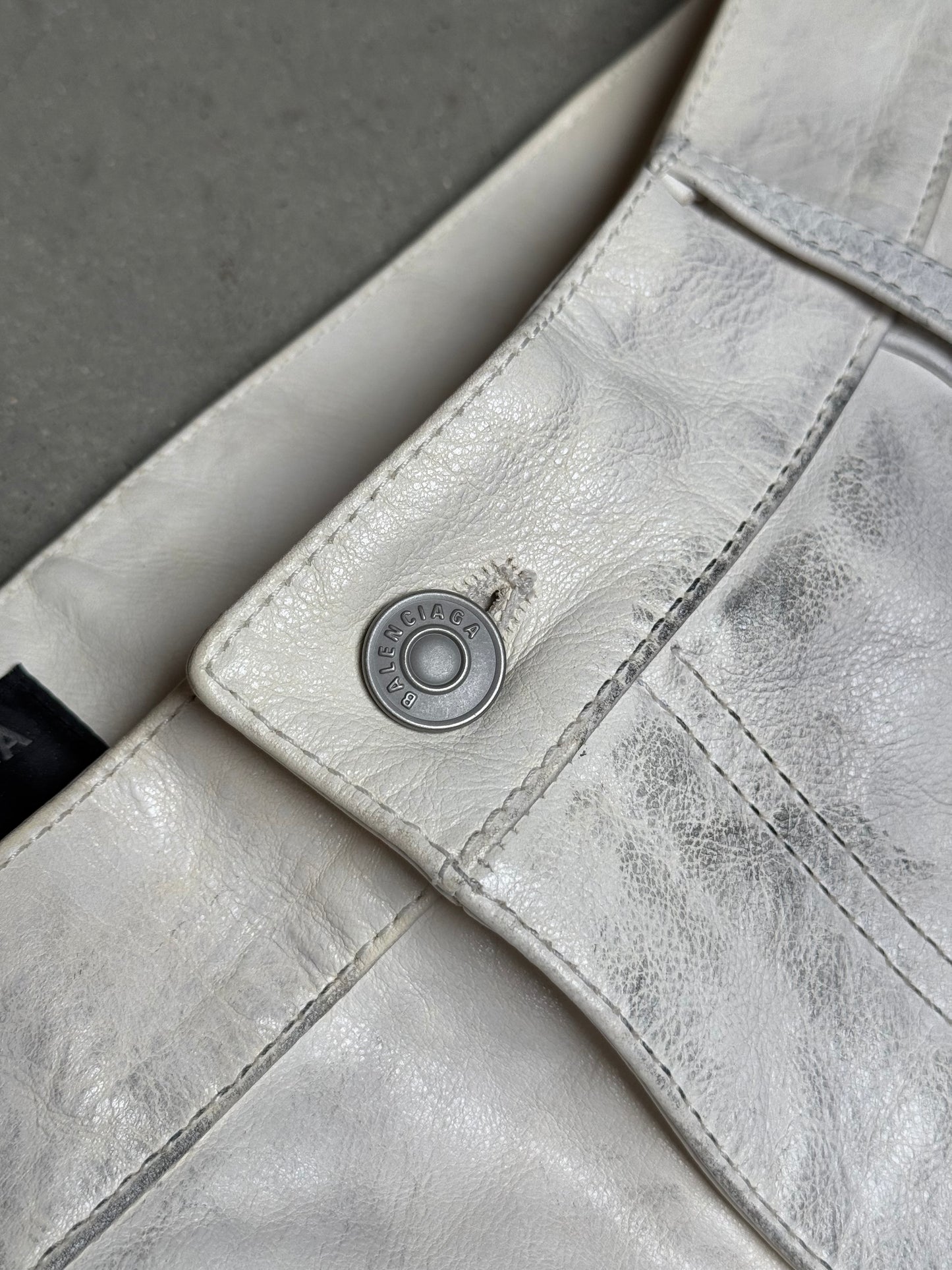 Balenciaga Summer 23 Mudshow Biker Leather Pants