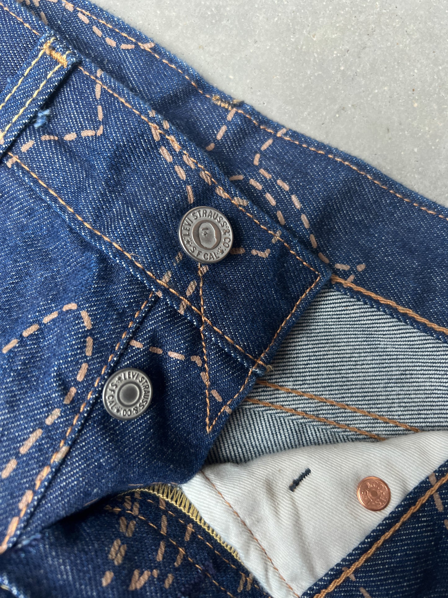 Levi's x BAPE Camo 501 93 Denim Jeans