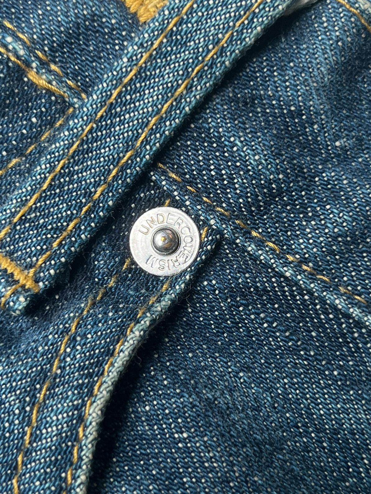 Undercover x Fragment AW02 Leather Side Stripe Denim Jeans