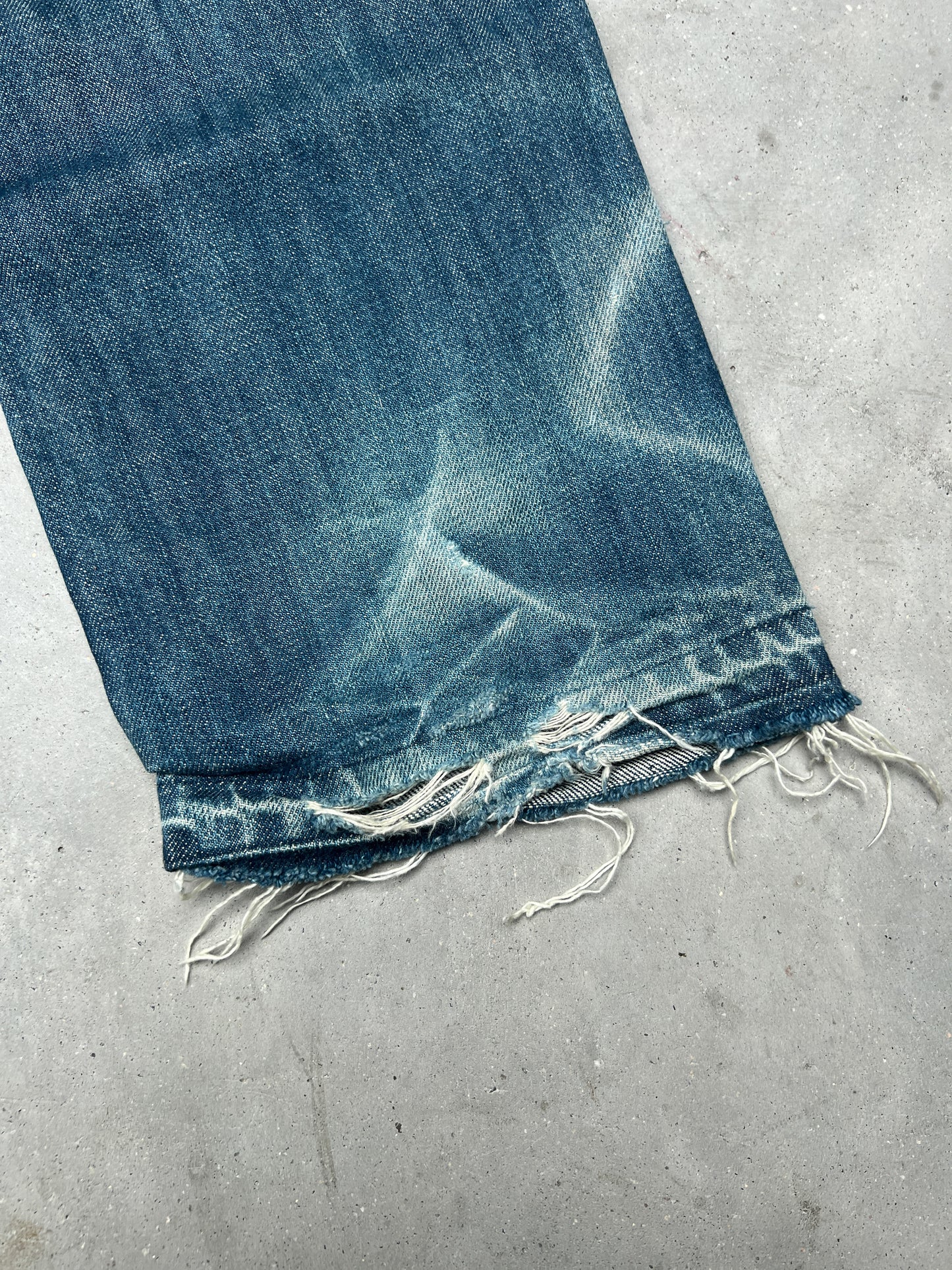 Undercover x Fragment AW02 Leather Side Stripe Denim Jeans
