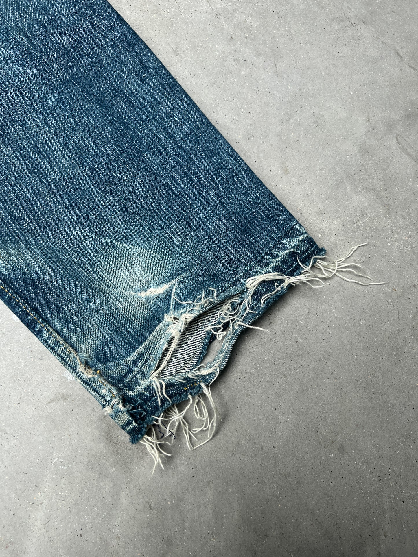 Undercover x Fragment AW02 Leather Side Stripe Denim Jeans