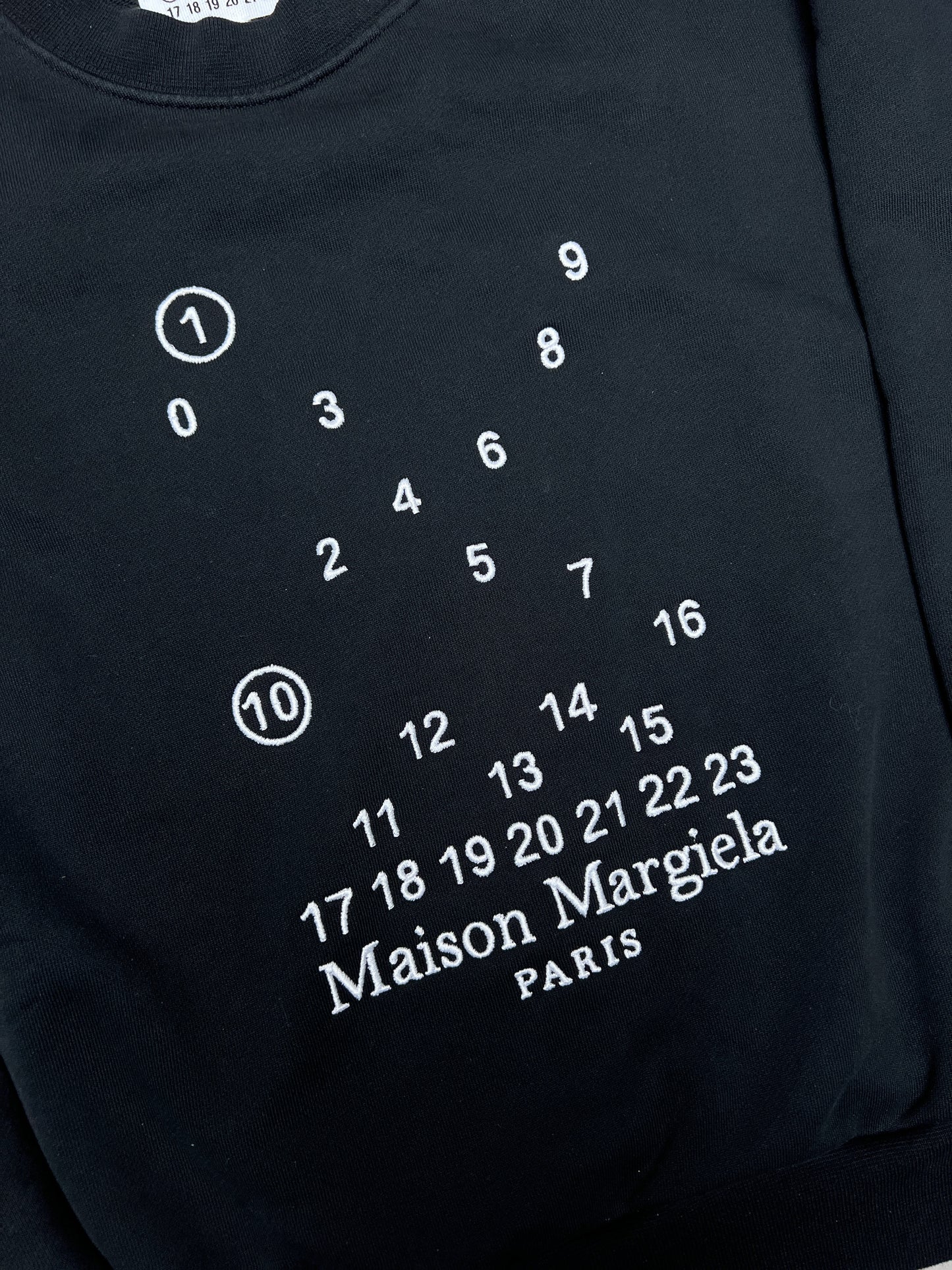Maison Margiela Black Numbers Logo Sweatshirt