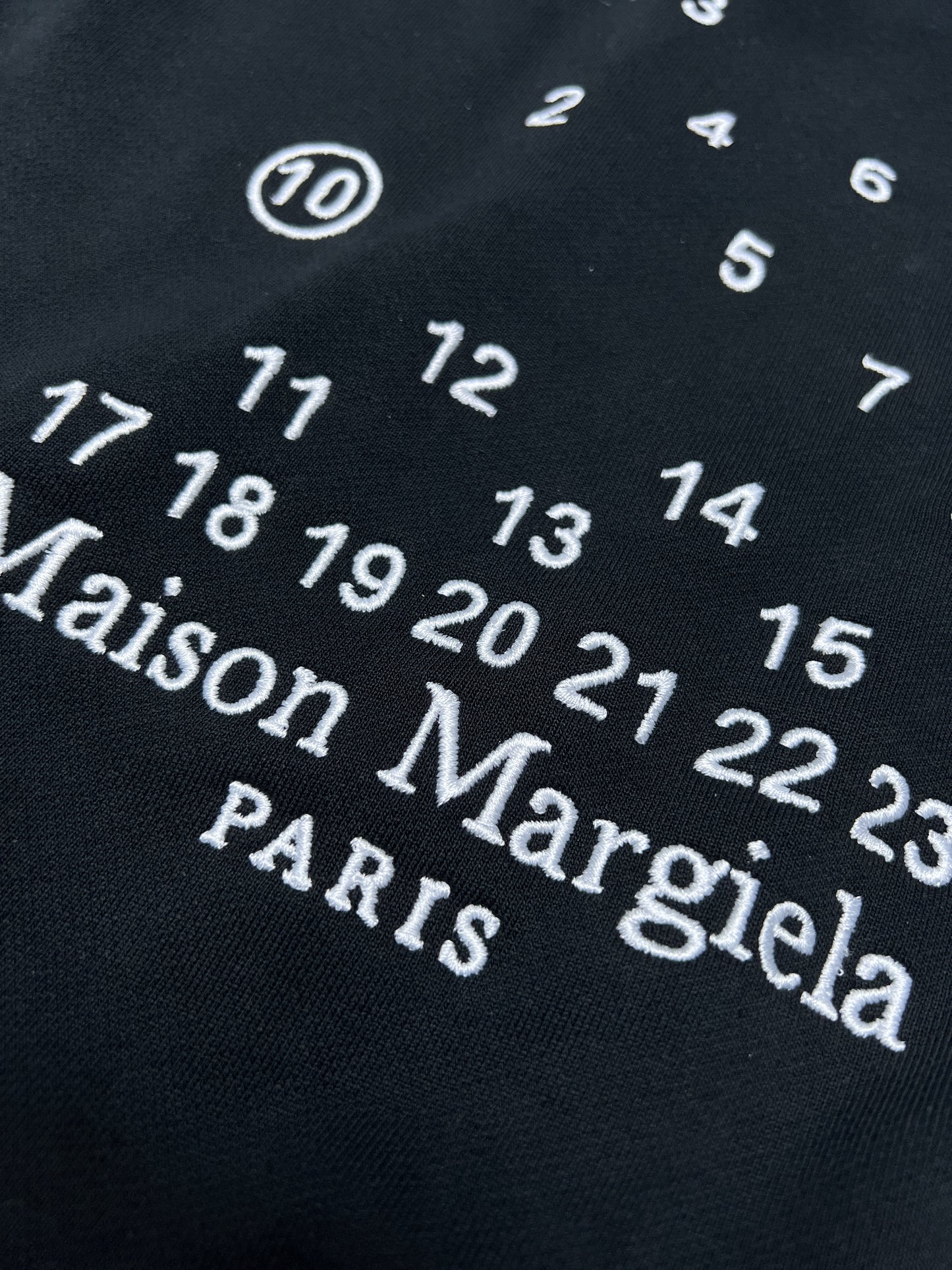 Maison Margiela Black Numbers Logo Sweatshirt