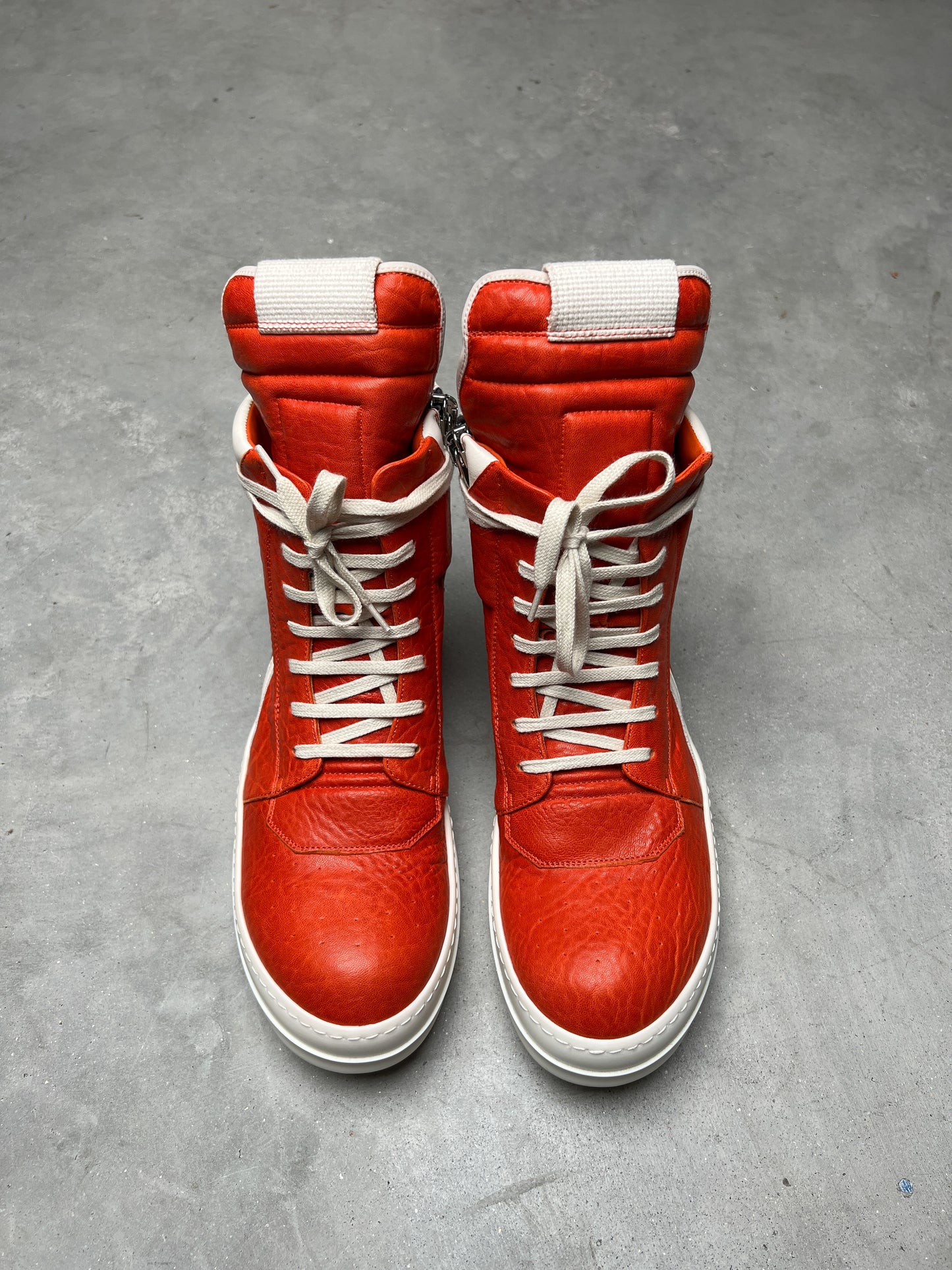 Rick Owens FW22 STROBE Geobasket Lamb Leather Orange