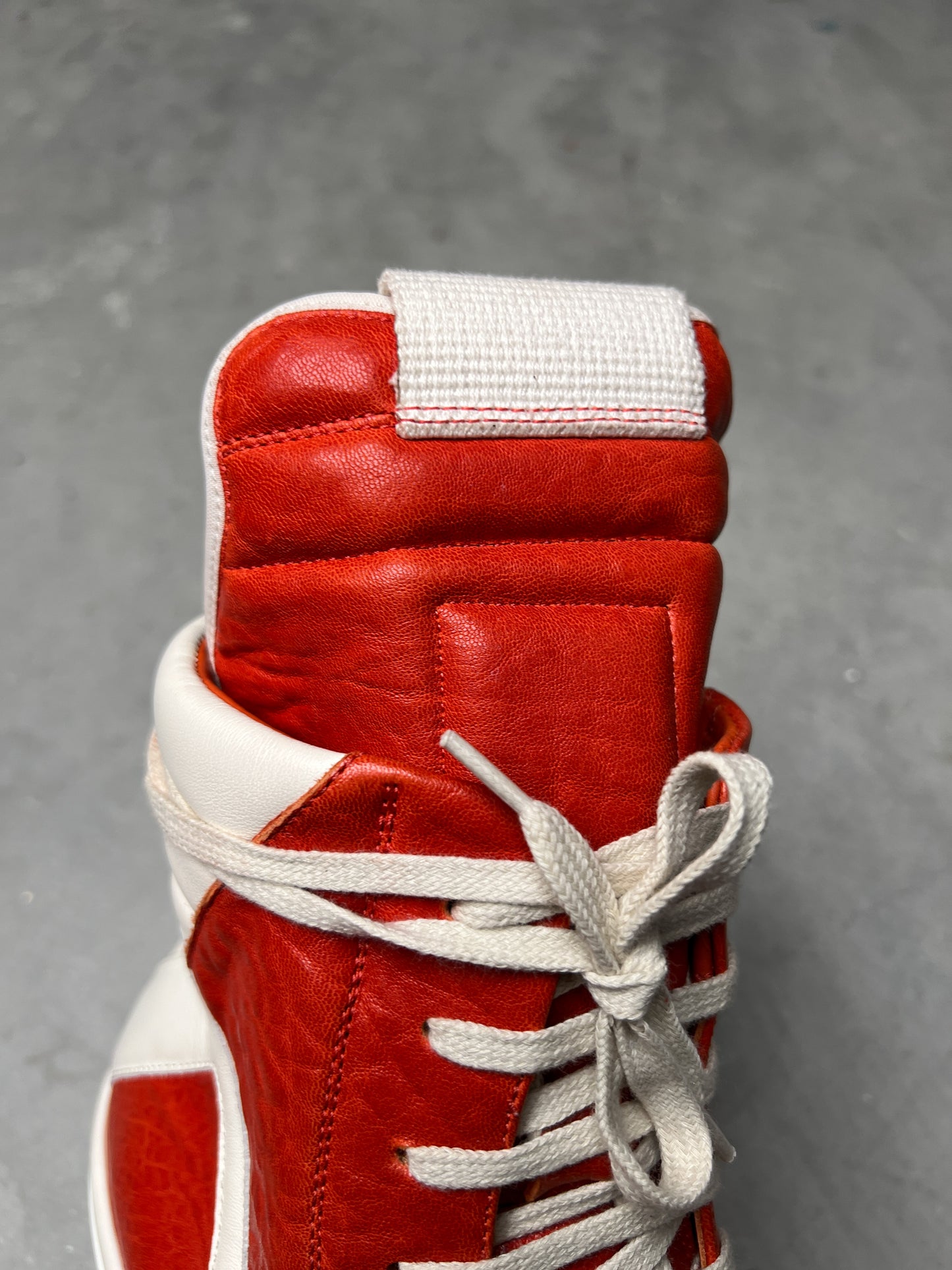 Rick Owens FW22 STROBE Geobasket Lamb Leather Orange