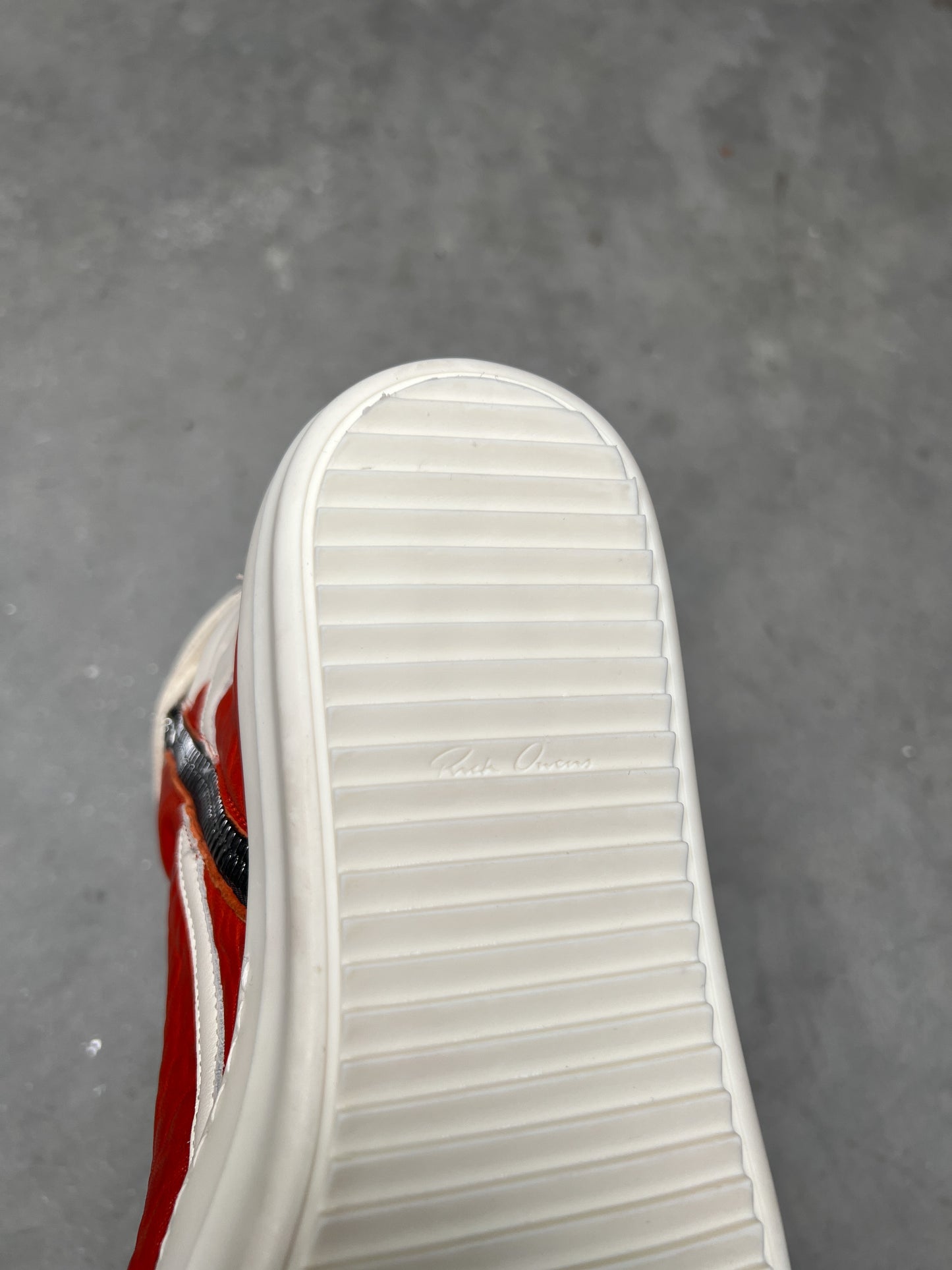 Rick Owens FW22 STROBE Geobasket Lamb Leather Orange