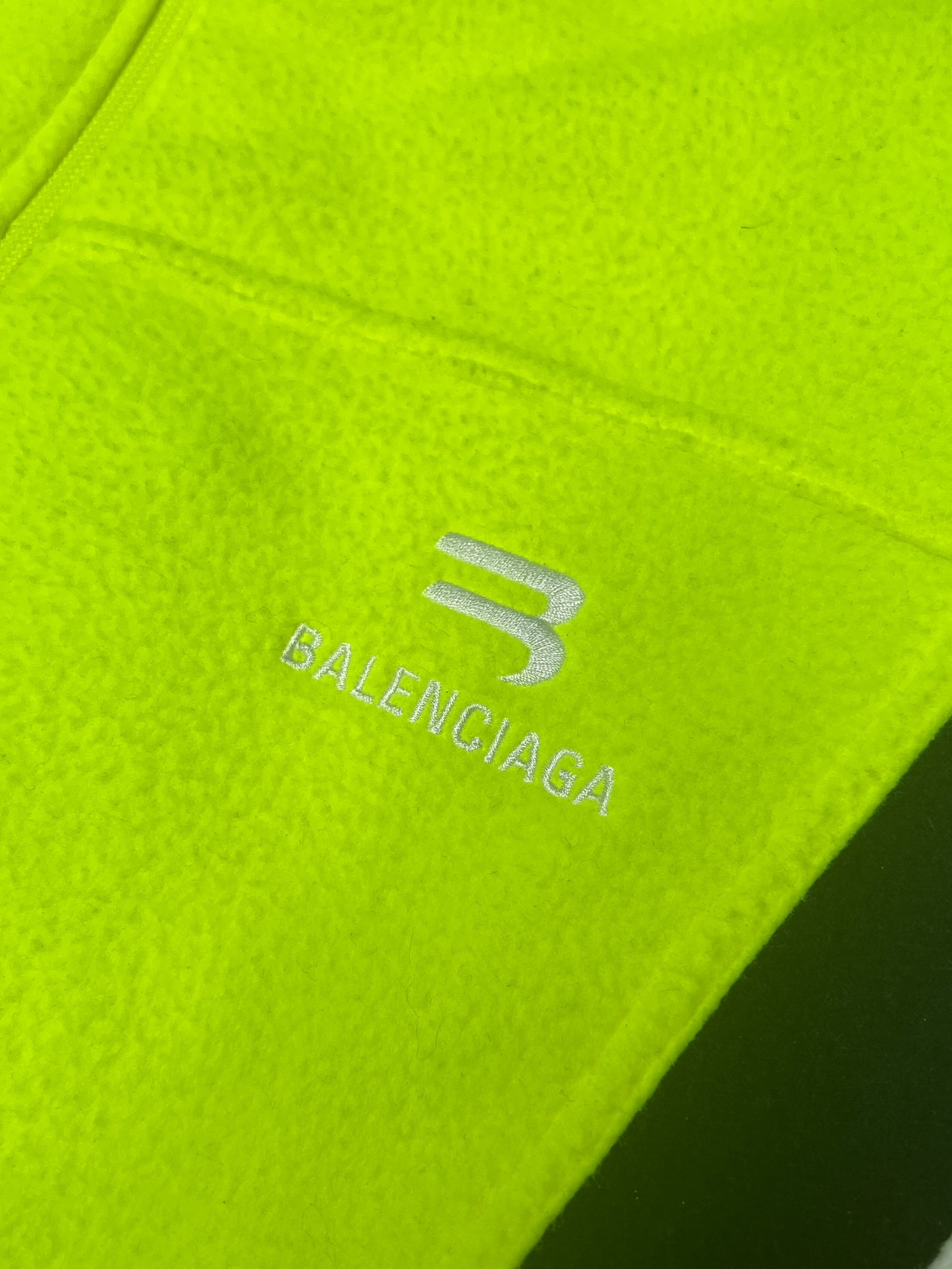 Balenciaga Sporty B Cosy Fleece Tracksuit Jacket Fluo Yellow