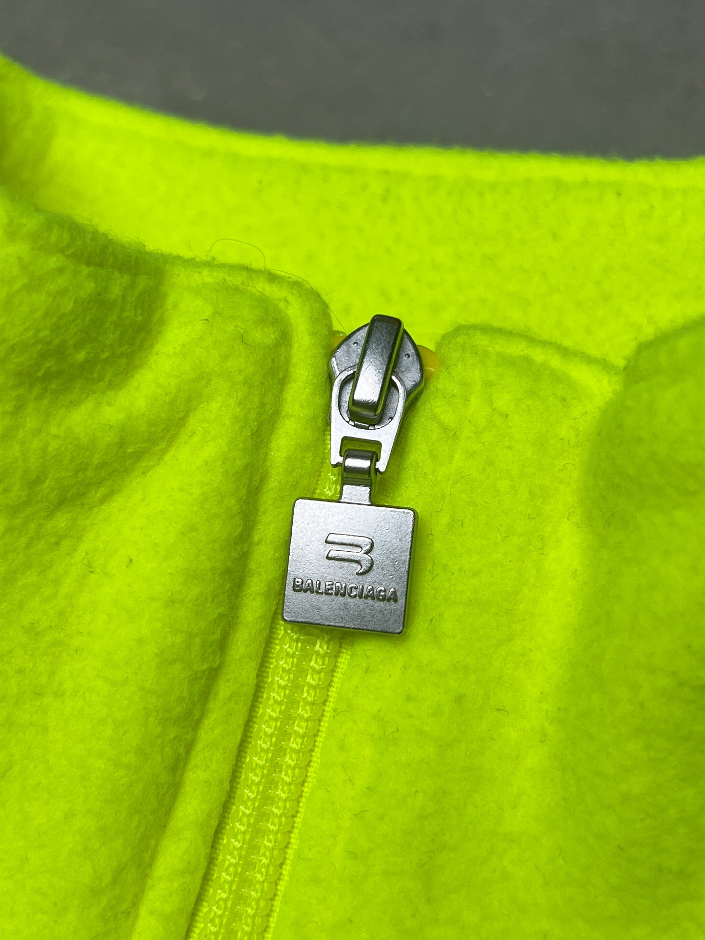 Balenciaga Sporty B Cosy Fleece Tracksuit Jacket Fluo Yellow