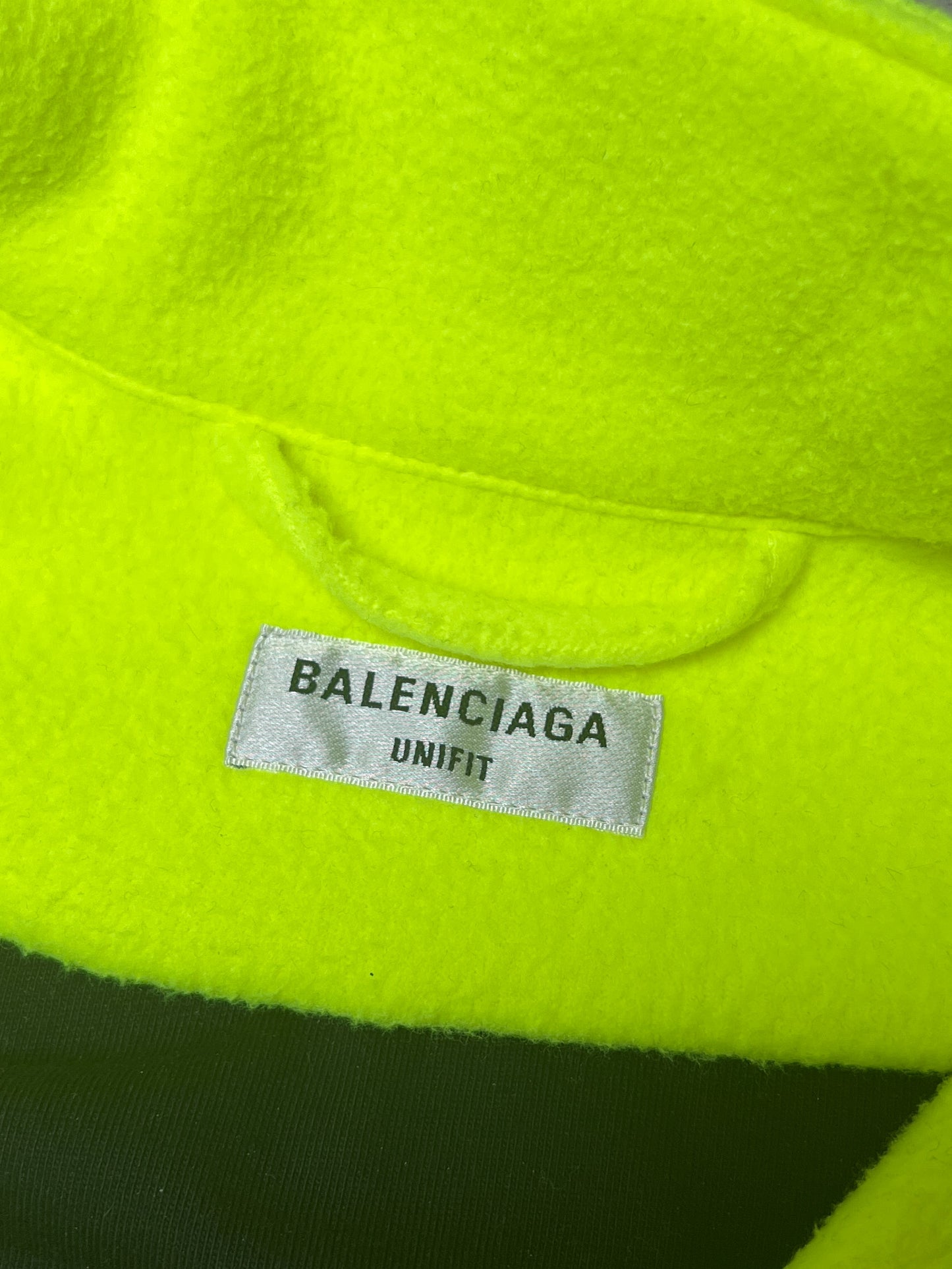 Balenciaga Sporty B Cosy Fleece Tracksuit Jacket Fluo Yellow