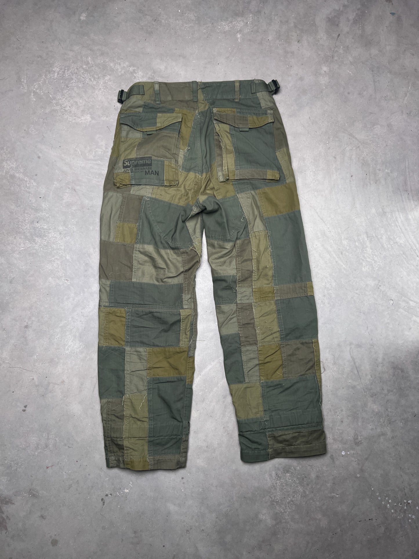 Supreme JUNYA WATANABE CDG MAN Patchwork Cargo Pant Olive Green