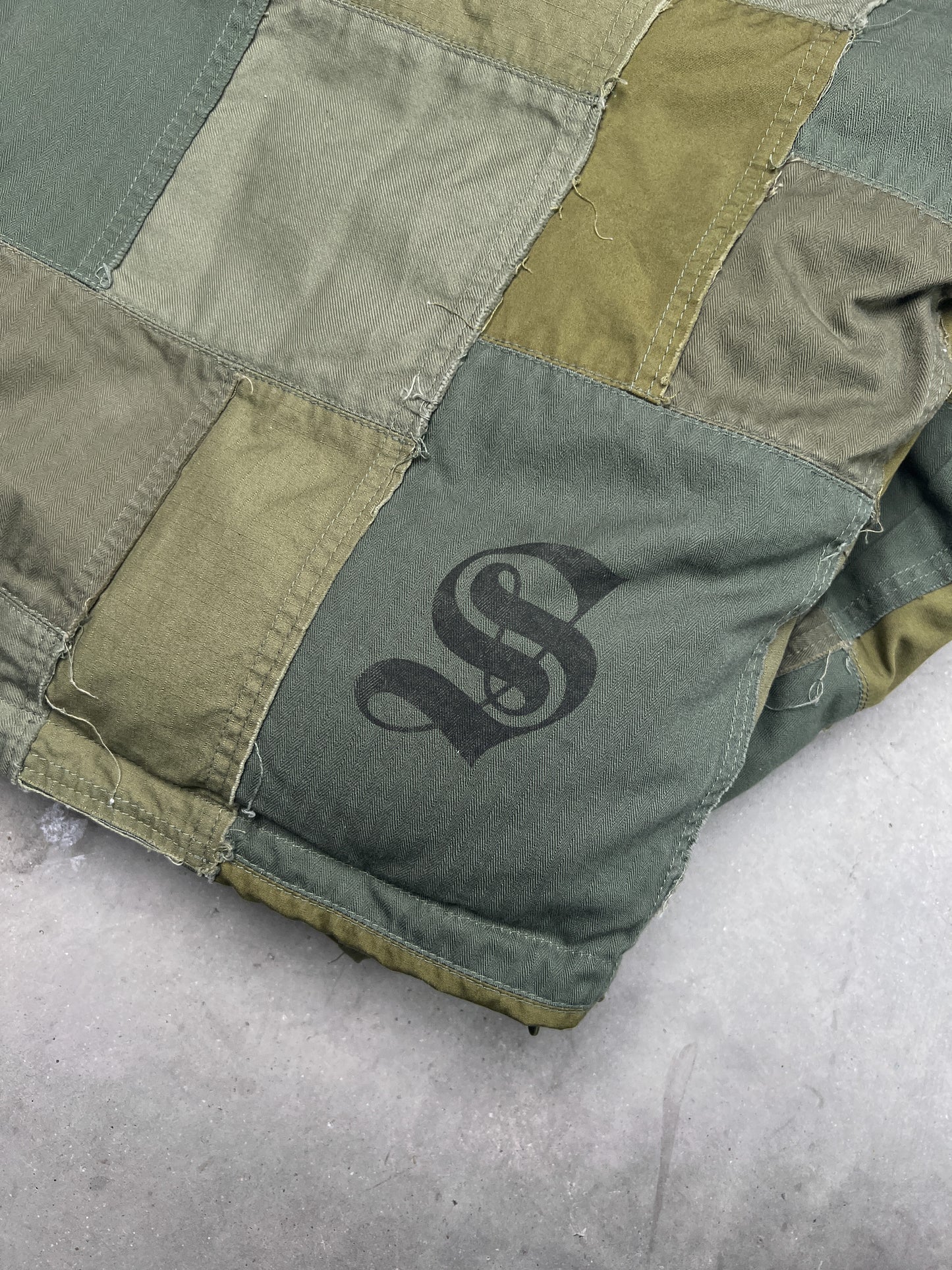 Supreme JUNYA WATANABE CDG MAN Patchwork Puffy Jacket Olive Green