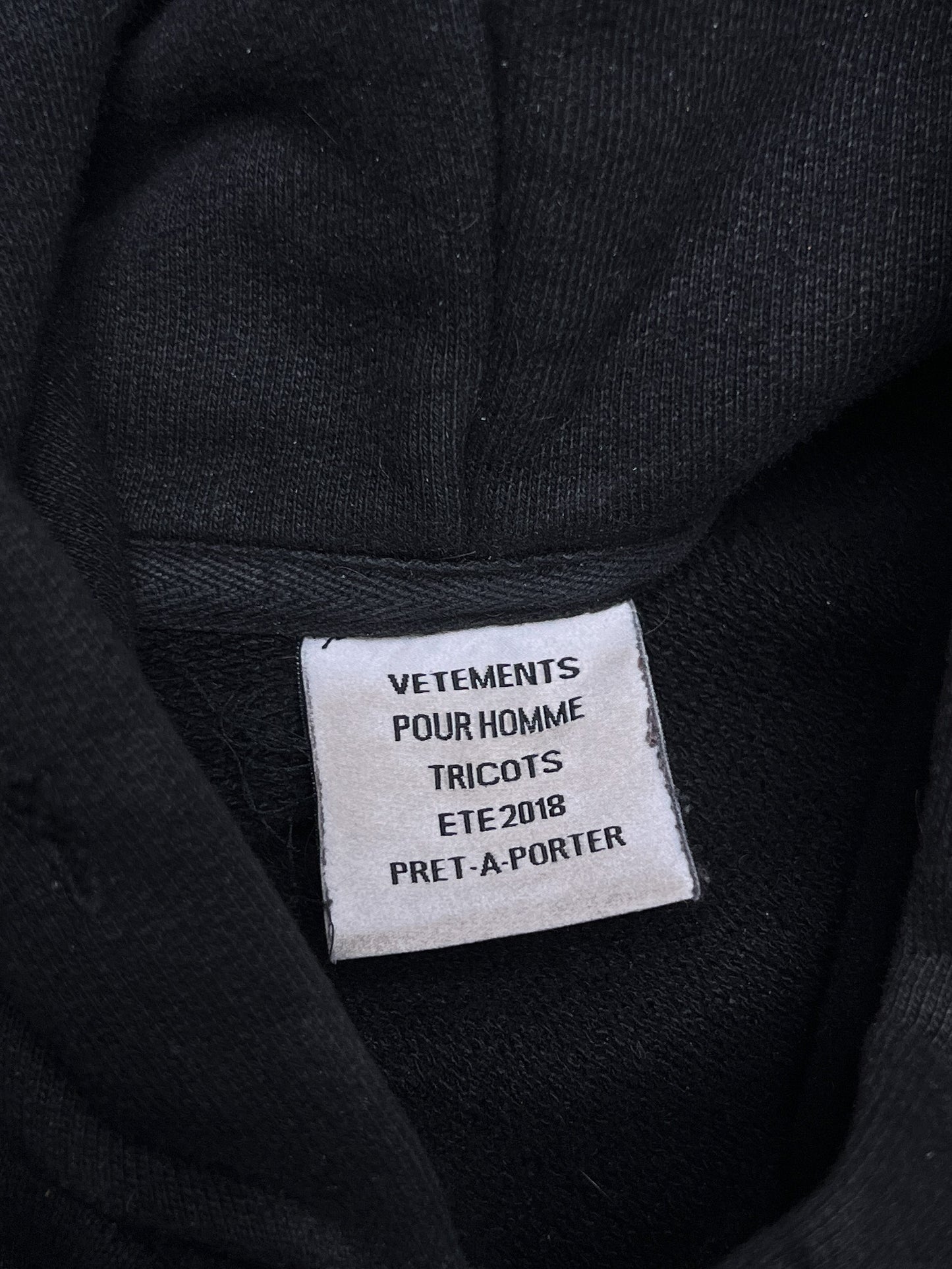 VETEMENTS SS18 Zurich Antwerpen Coming Soon Reconstructed Hoodie