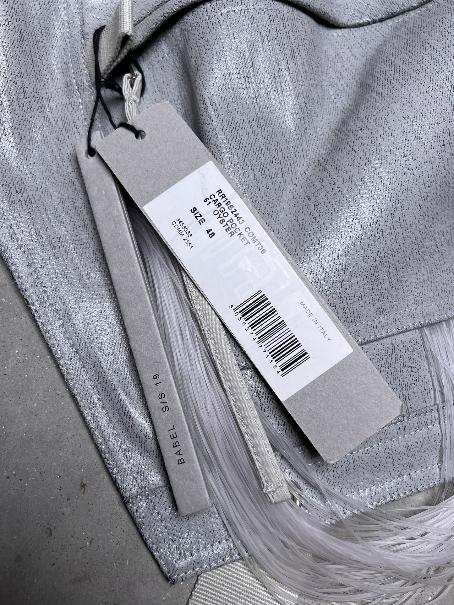 Rick Owens SS19 BABEL Runway Cargo Pocket Oyster Waist Bag