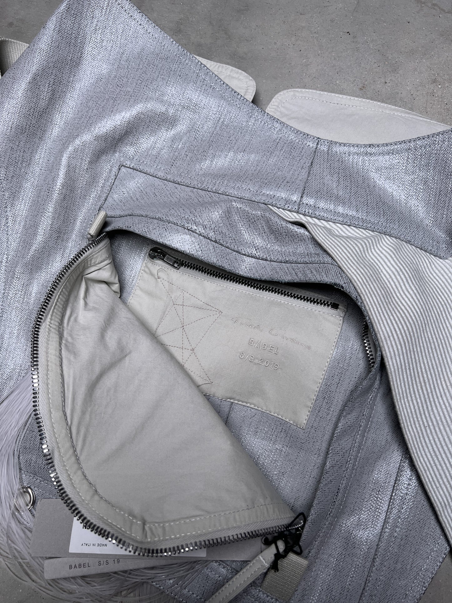 Rick Owens SS19 BABEL Runway Cargo Pocket Oyster Waist Bag