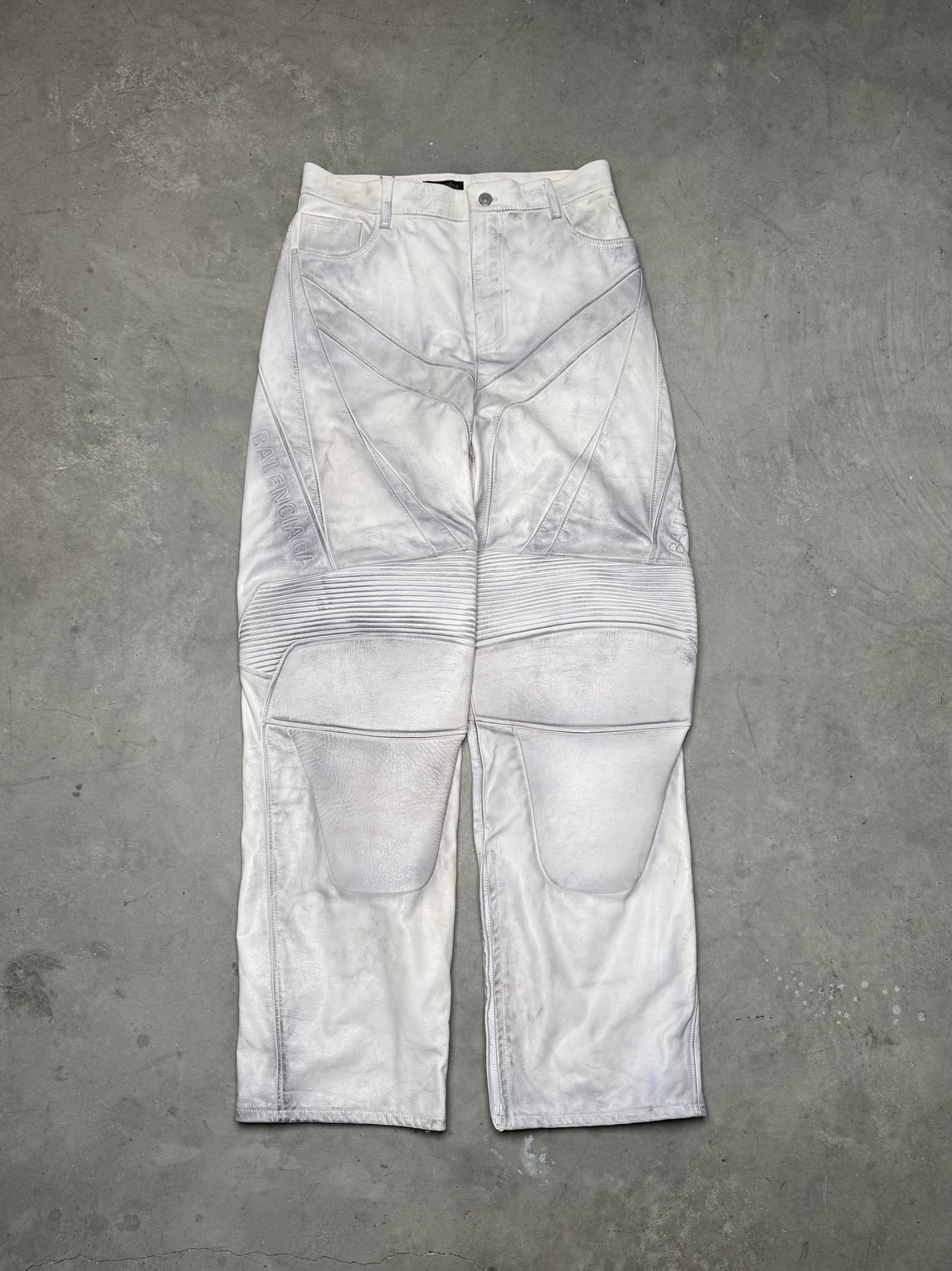Balenciaga Summer 23 Mudshow Biker Leather Pants
