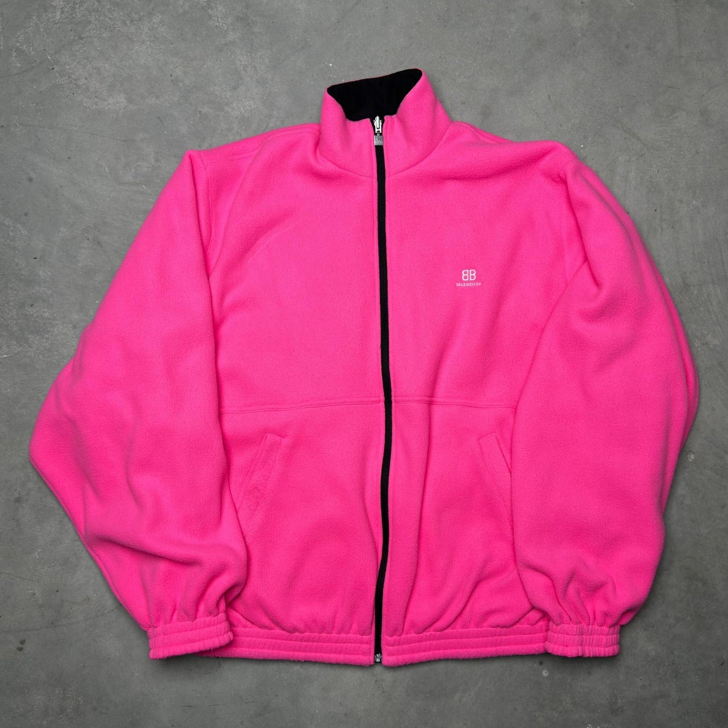 Balenciaga Reversible Sporty B Track Jacket Black Red Pink