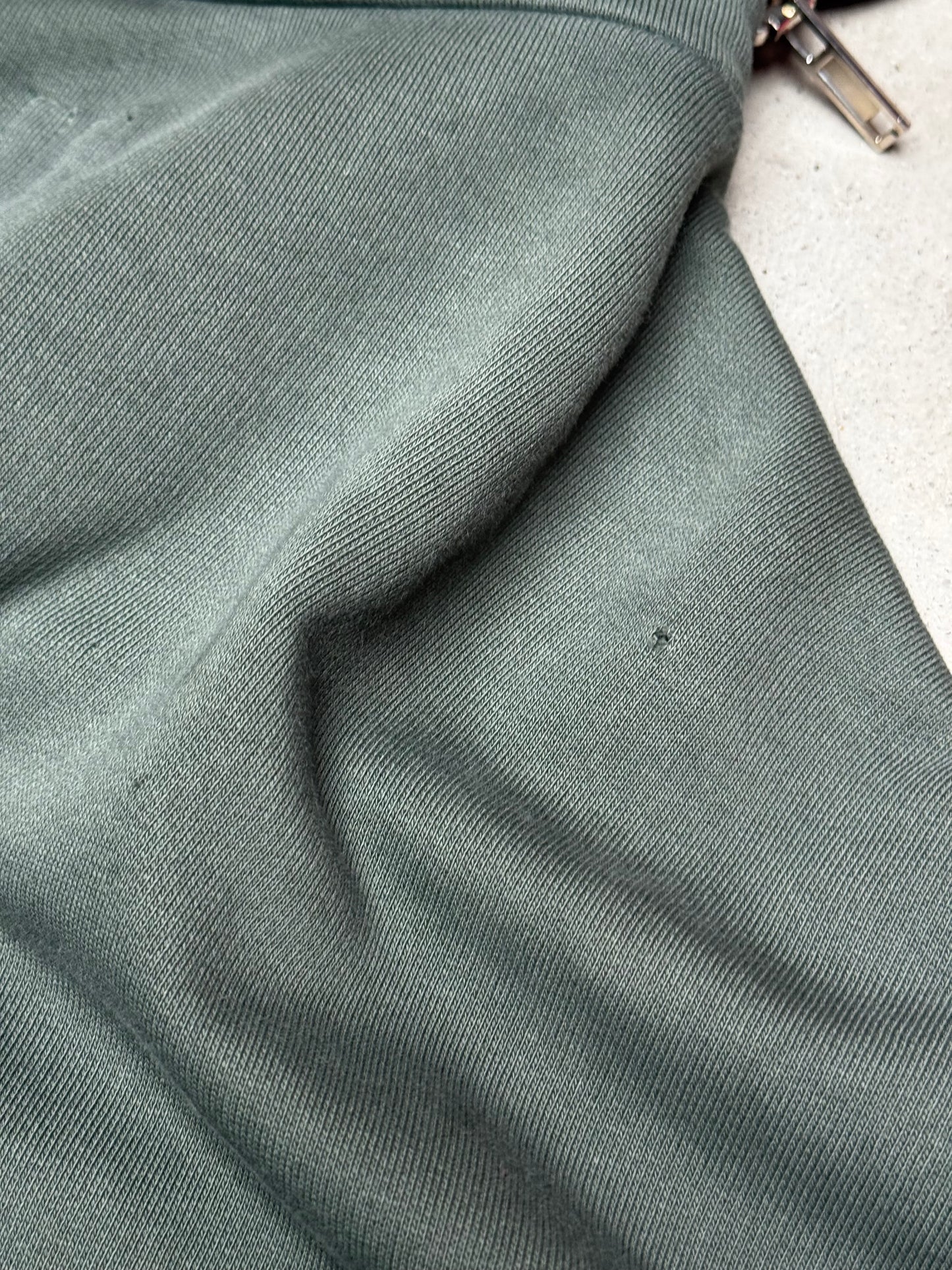 Rick Owens DRKSHDW Asymmetric Zip Up Hoodie Green