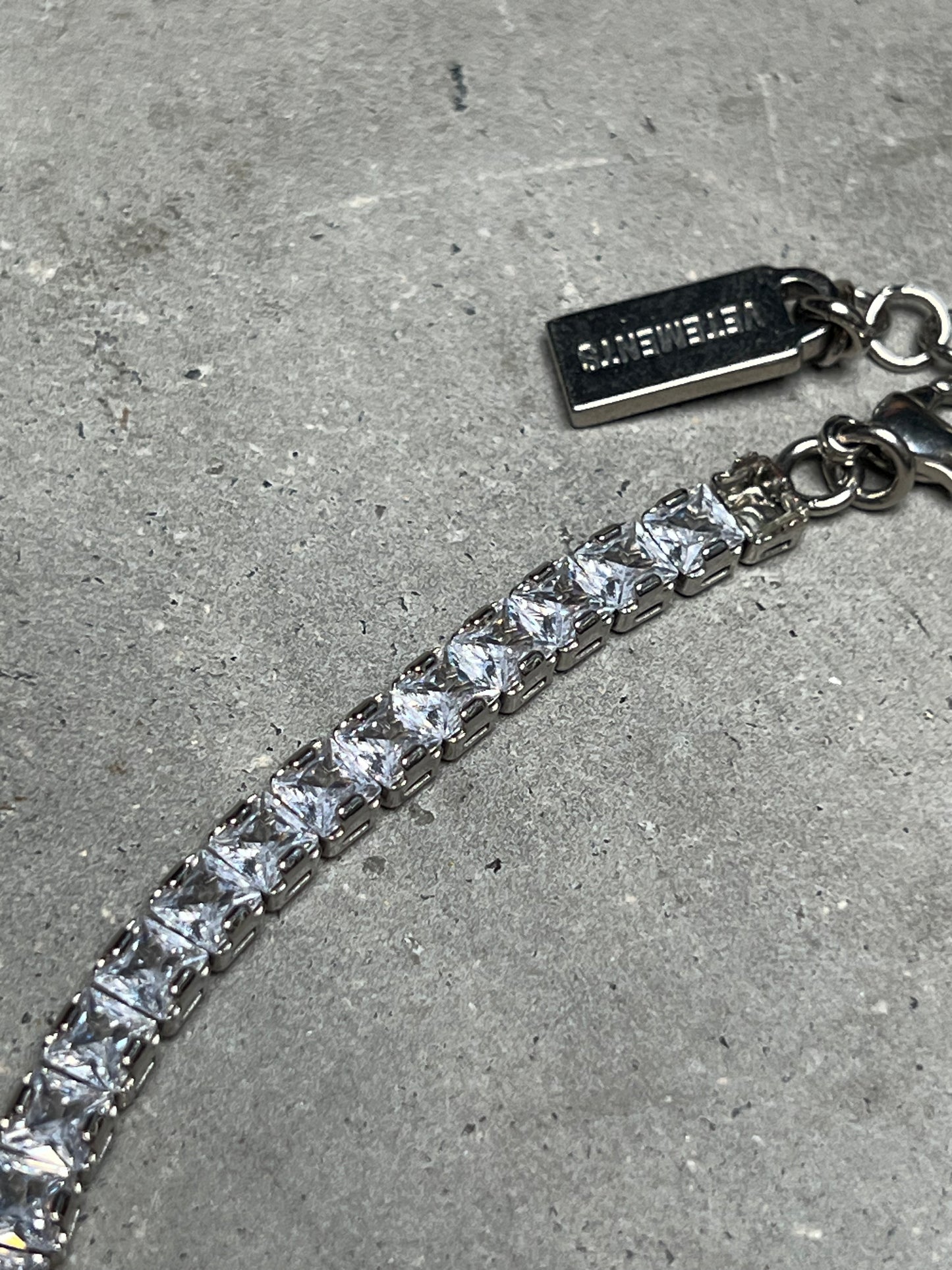 VETEMENTS Heart Crystal Necklace Red